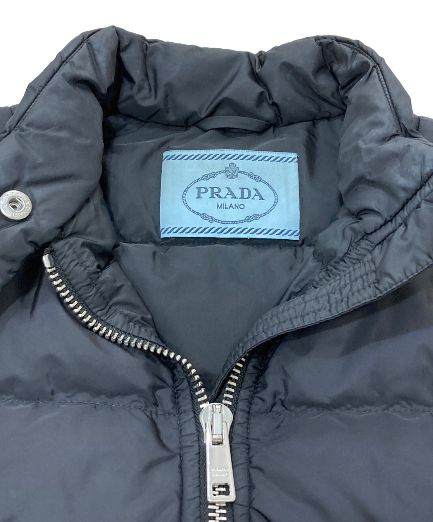 中古・古着通販】PRADA (プラダ) エムブレムライダース ダウン