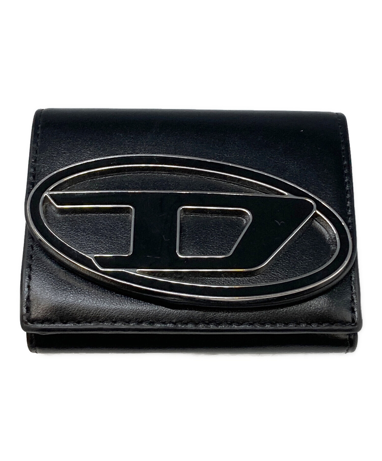 DIESEL三つ折り財布 黒 （ほぼ未使用） 中古・古着通販】DIESEL (ディーゼル) 3つ折り財布 ブラック｜ブランド