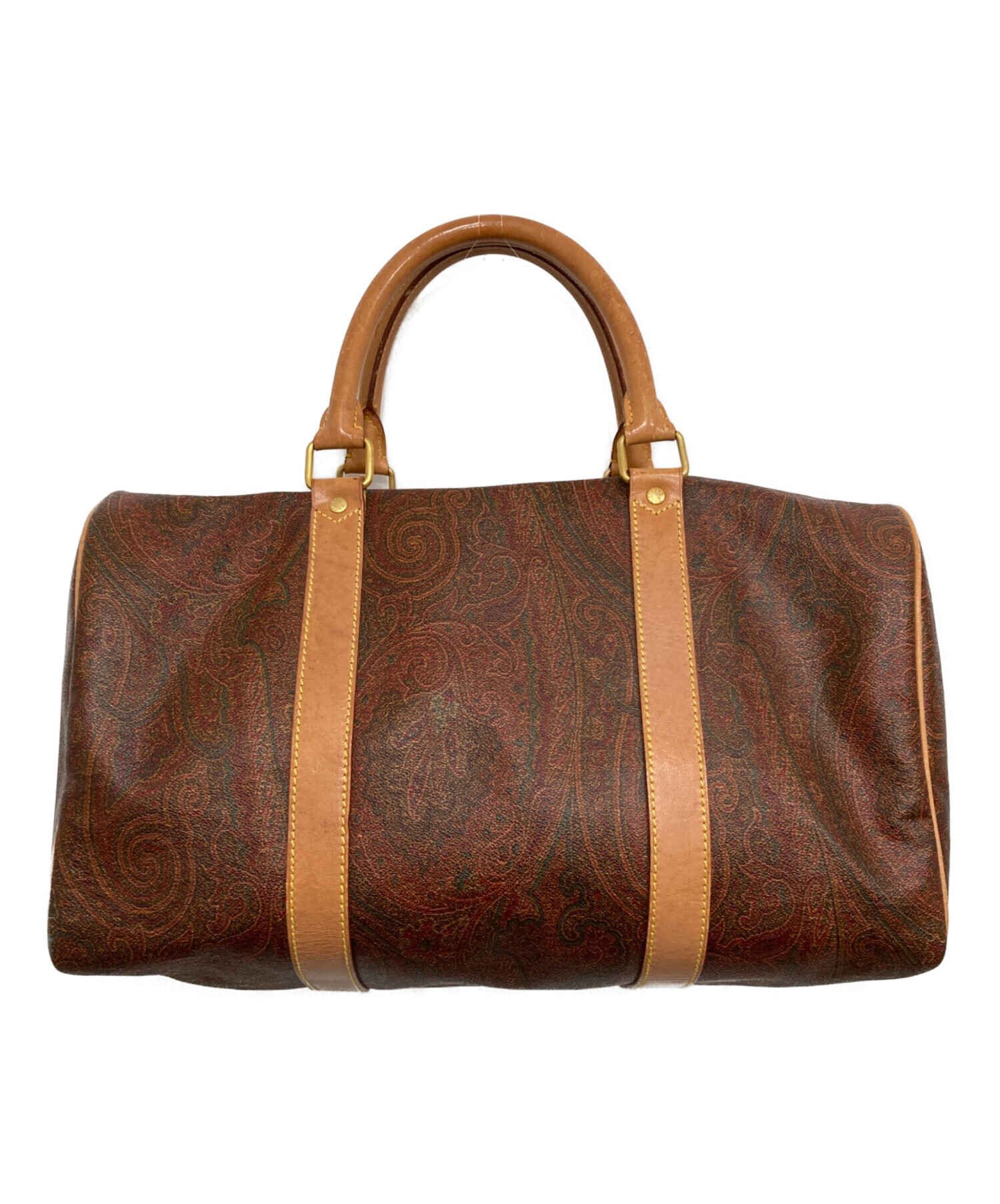 ETROペイズリー柄ボストンバッグ 中古・古着通販】ETRO (エトロ) ペイズリー柄ボストンバッグ ブラウン