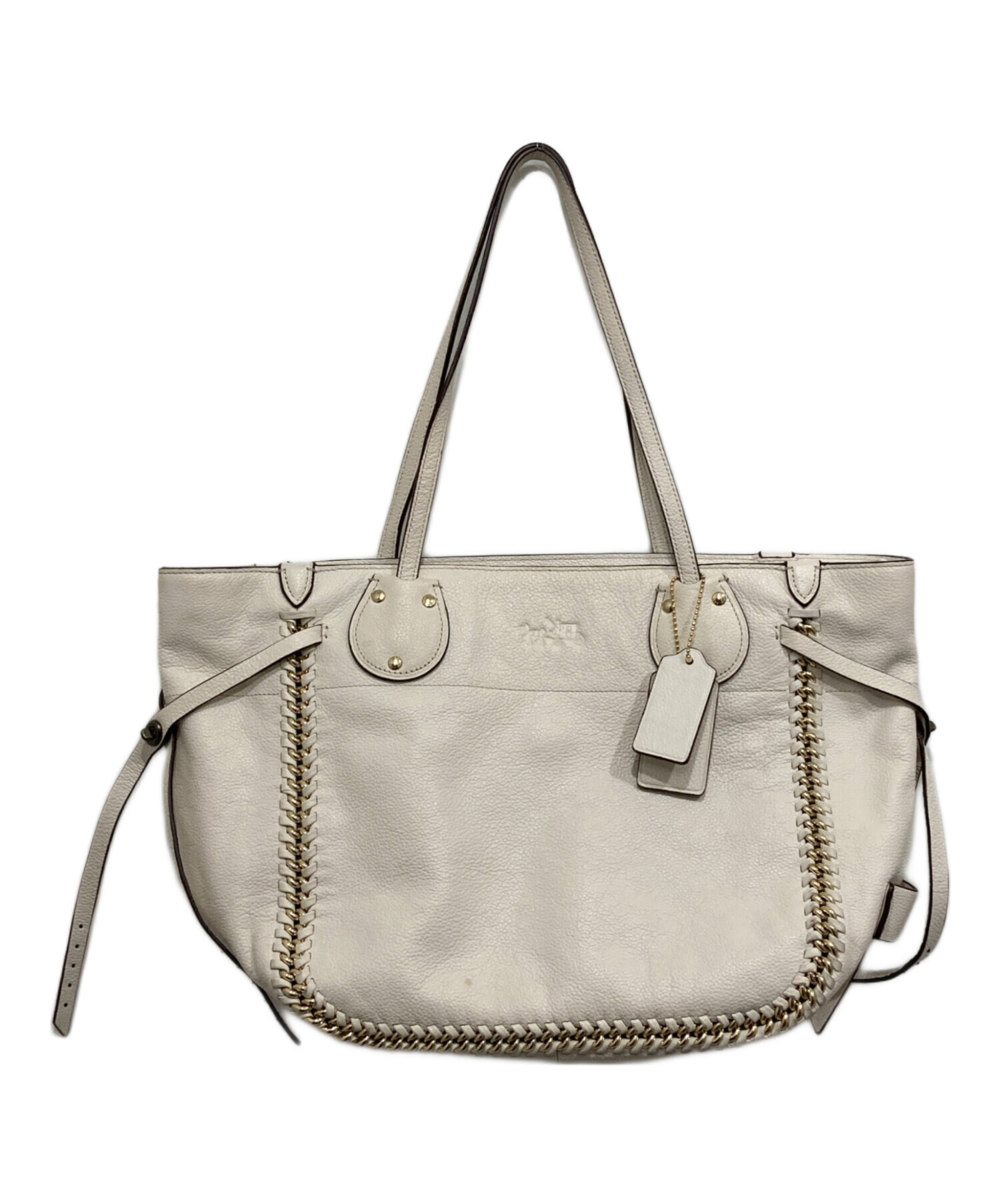 中古・古着通販】COACH (コーチ) トートバッグ ホワイト｜ブランド 