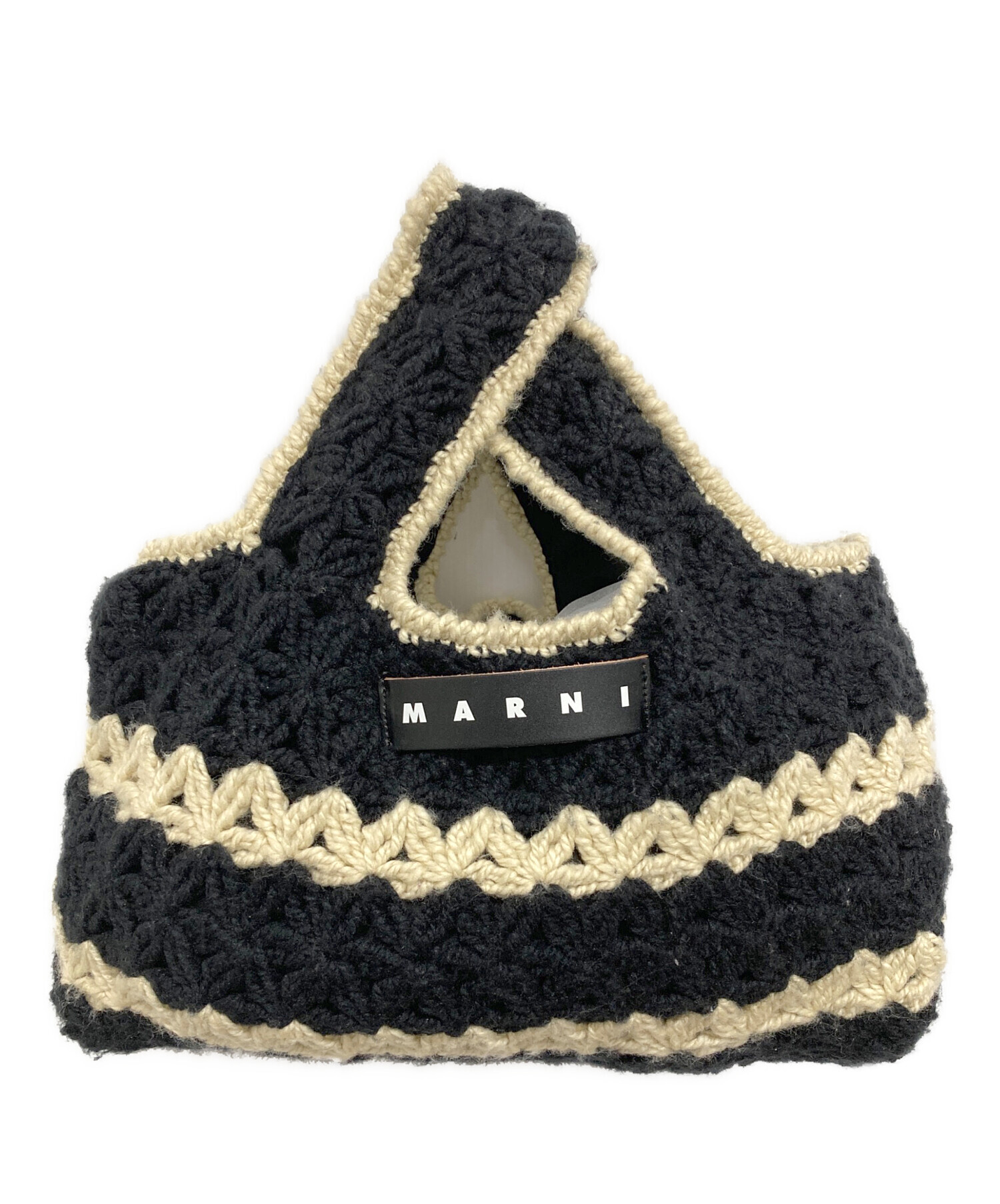 中古・古着通販】MARNI (マルニ) クロシェバッグ ブラック｜ブランド 