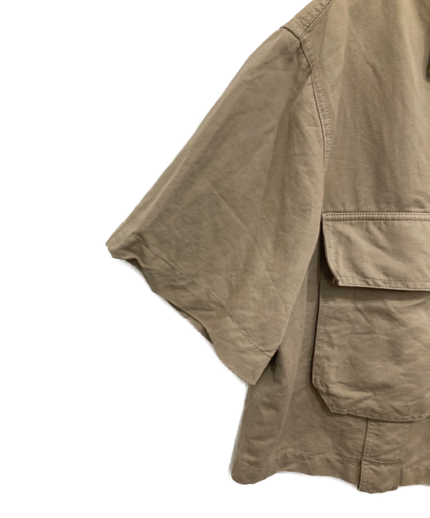 中古・古着通販】DIESEL (ディーゼル) 半袖ミリタリーシャツ カーキ