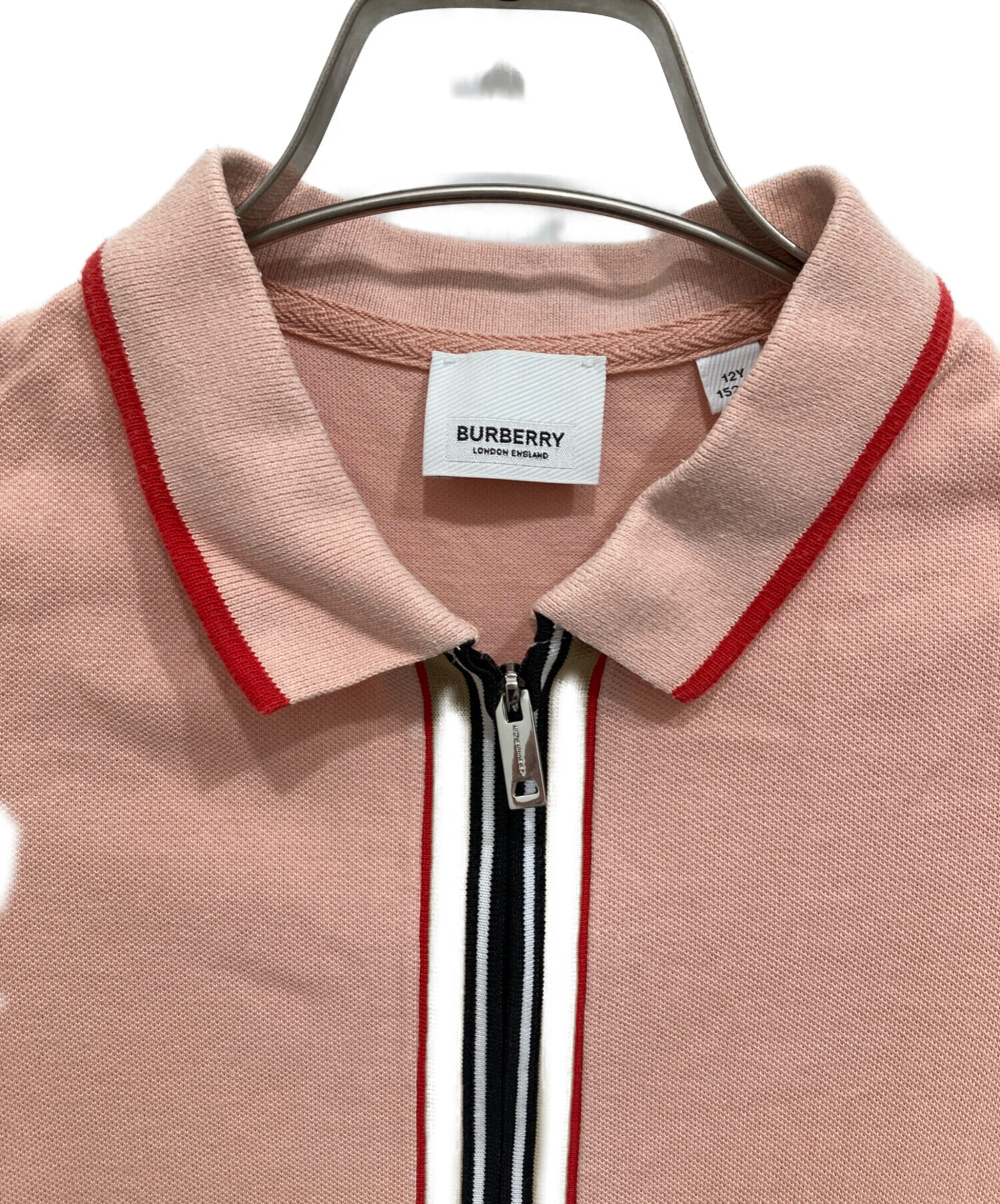 中古・古着通販】BURBERRY (バーバリー) ポロシャツワンピース ピンク