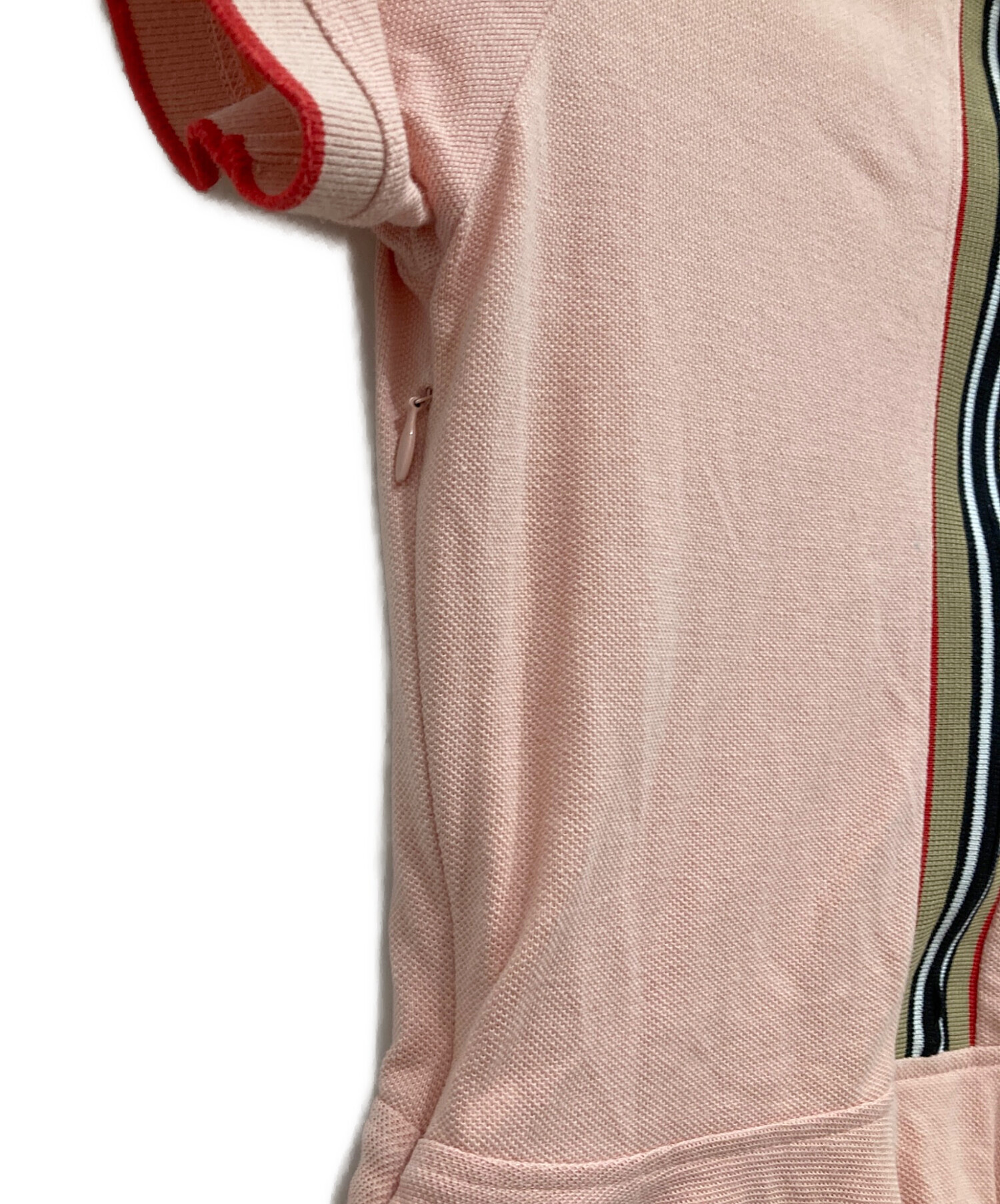 中古・古着通販】BURBERRY (バーバリー) ポロシャツワンピース ピンク
