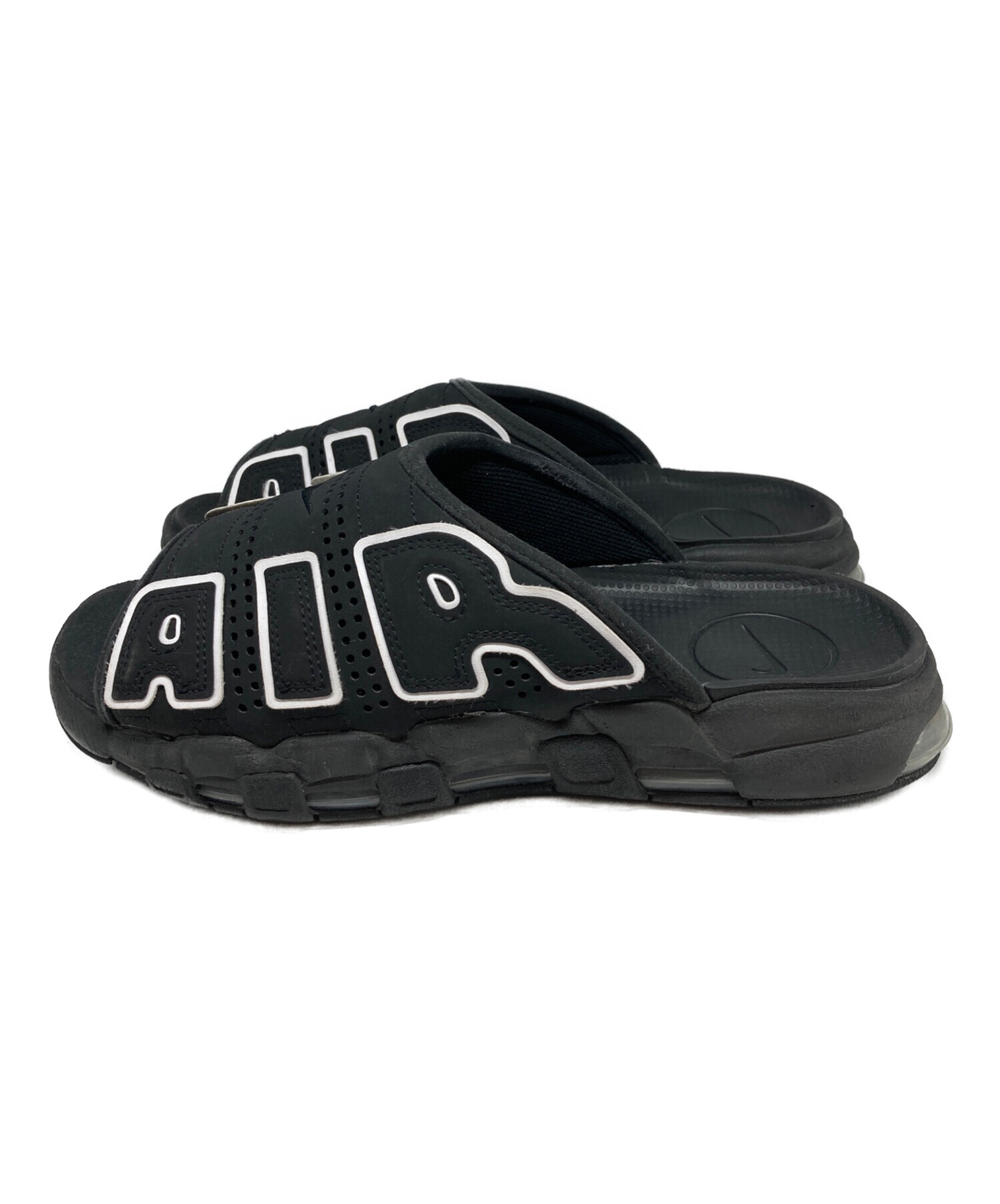 中古・古着通販】NIKE (ナイキ) AIR MORE UPTEMPO SLIDE ブラック 