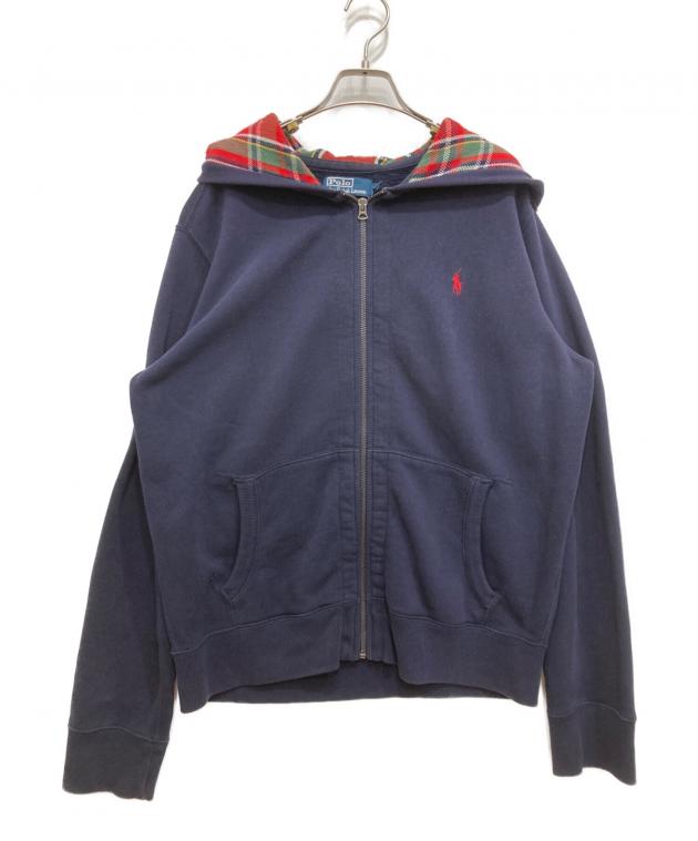 超人気！トレンド ジップ!! 赤ロゴ ラルフローレン ネイビー パーカー 中古・古着通販】POLO RALPH LAUREN (ポロ・ラルフローレン) 裏起毛
