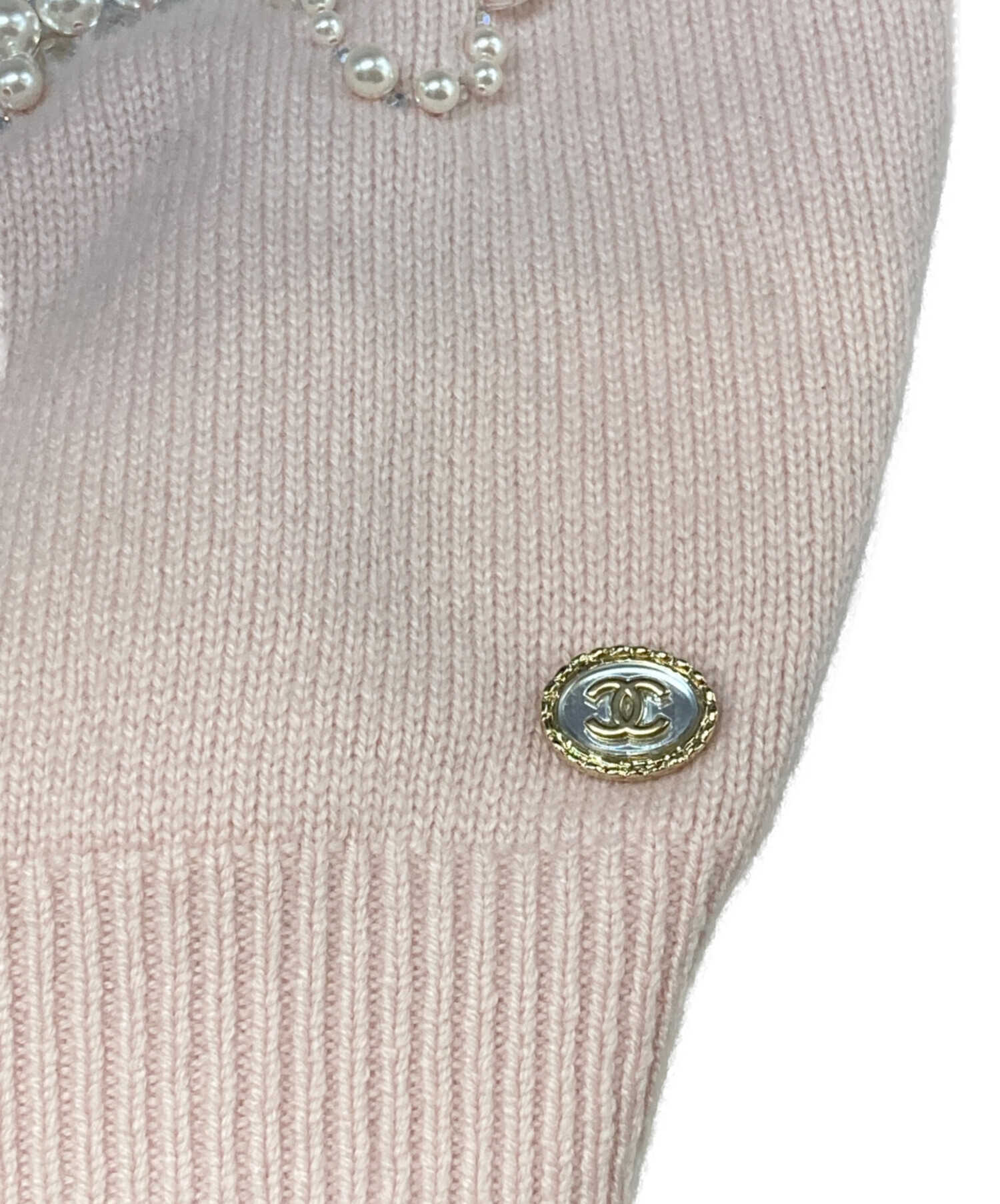 中古・古着通販】CHANEL (シャネル) パールラインストーンニット