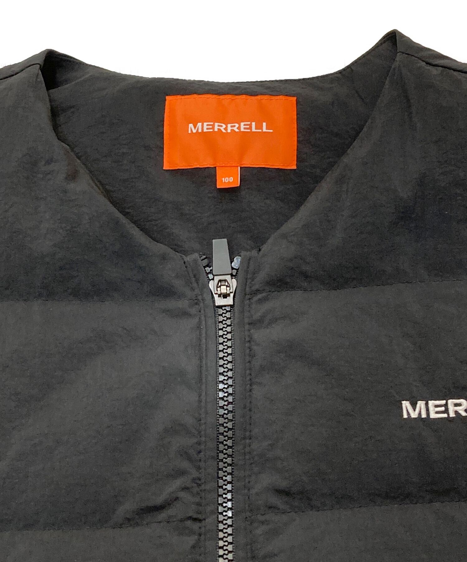 【新品未着用】MERRELL ダウンコート　メンズ　L 中古・古着通販】MERRELL (メレル) ノーカラーダウン ブラック サイズ