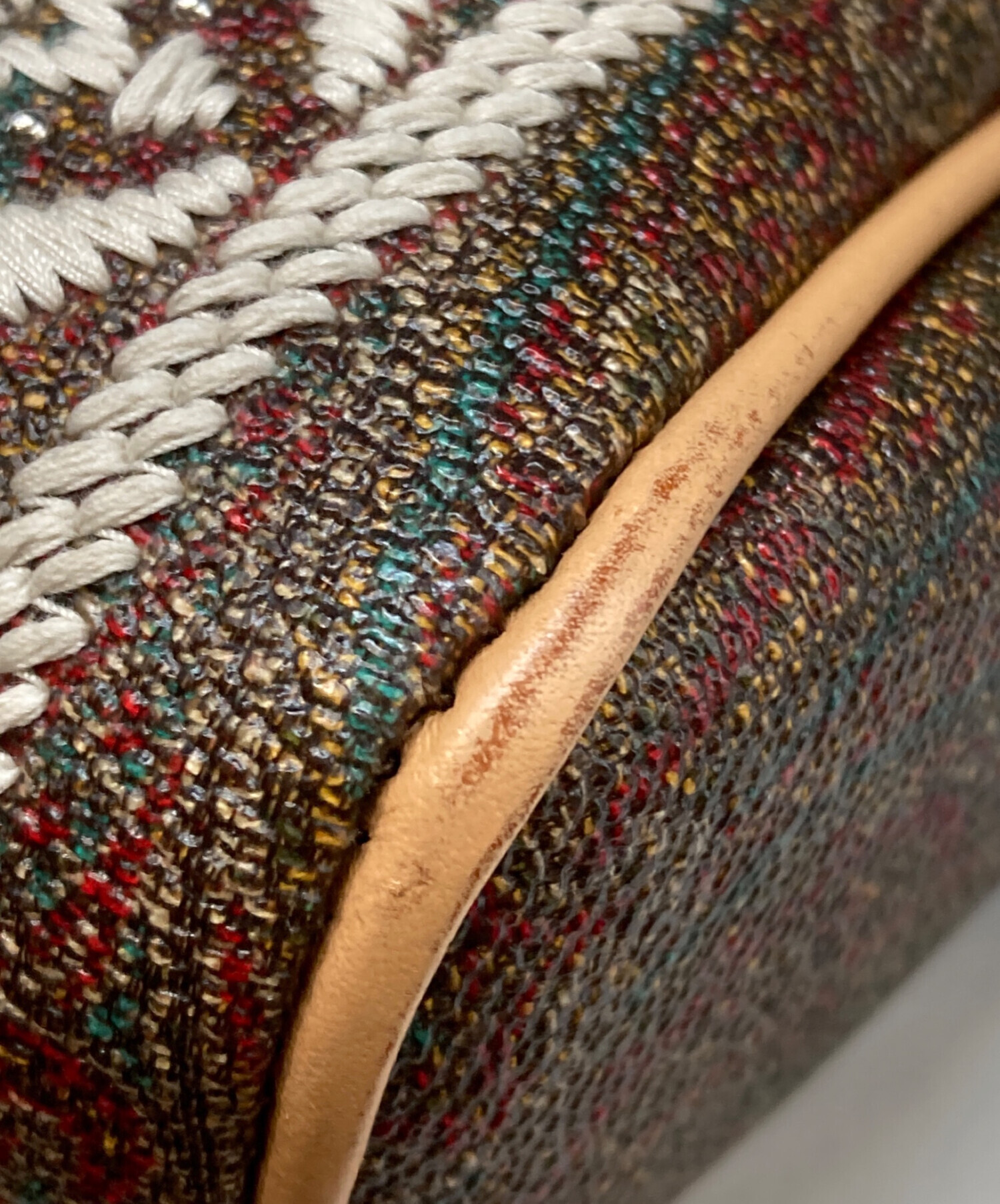 エトロ カーテン ペイズリー柄 ベージュ 左右2枚 ETRO USED 中古・古着通販】ETRO (エトロ) ペイズリー柄ワンショルダーバッグ