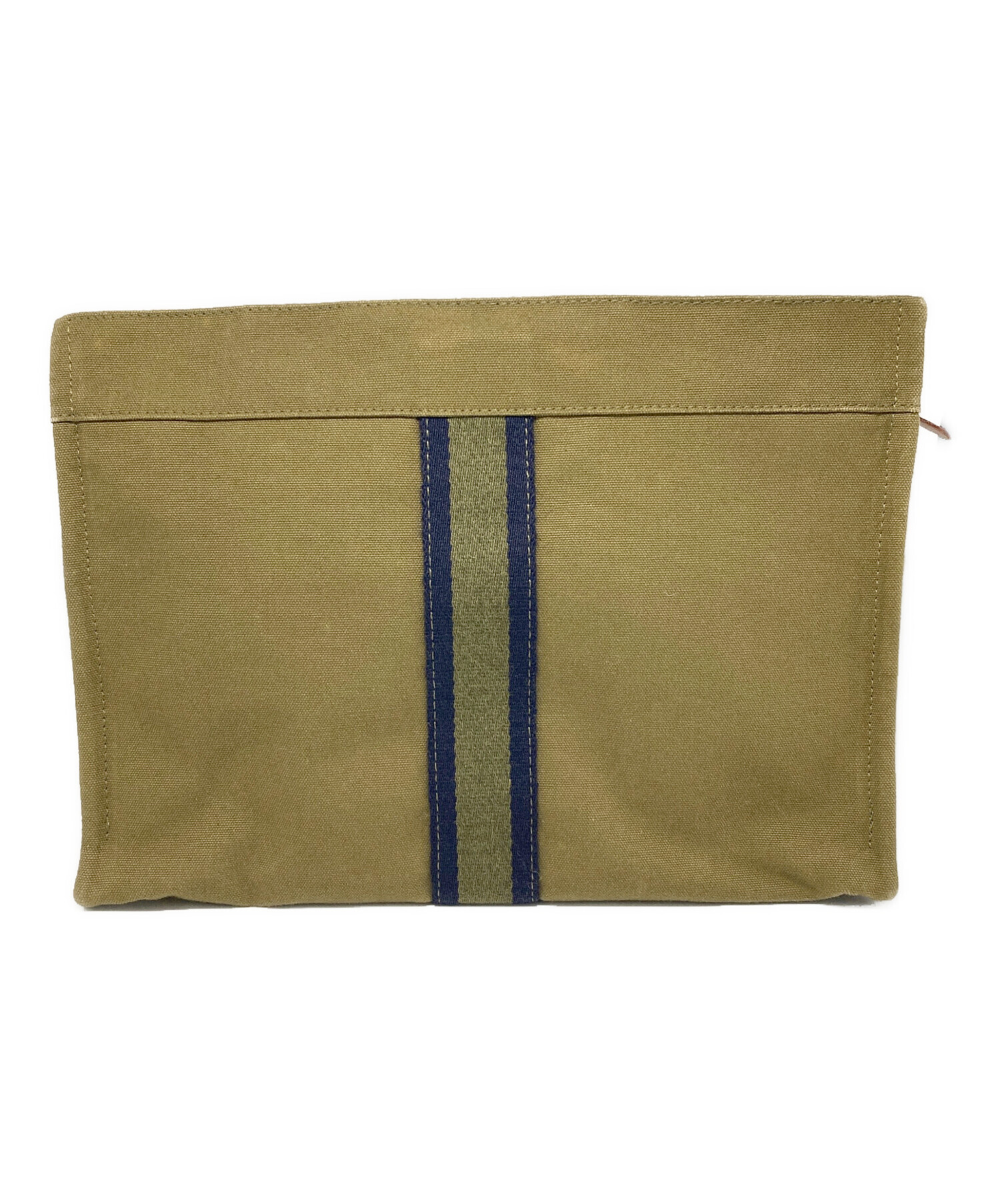 中古・古着通販】HERMES (エルメス) フールトゥ クラッチバッグ カーキ 