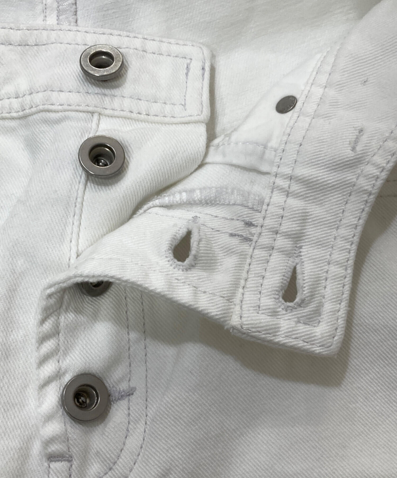 中古・古着通販】DIESEL (ディーゼル) サロペット ホワイト サイズ:S