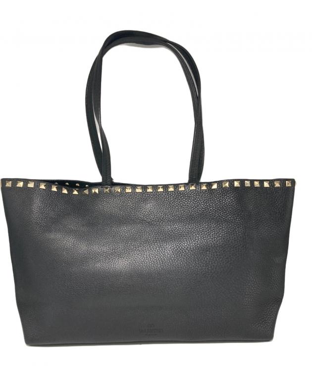 【極美品・ギャランティ・スタッズ付き】VALENTINO ロゴトートバッグ 中古・古着通販】VALENTINO (ヴァレンティノ) ロックスタッズトート