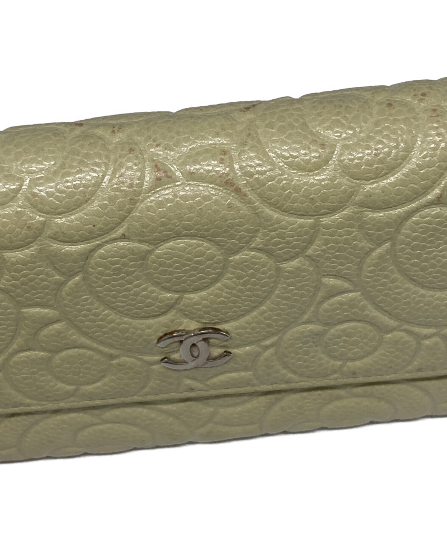 中古・古着通販】CHANEL (シャネル) カメリア/長財布 ベージュ