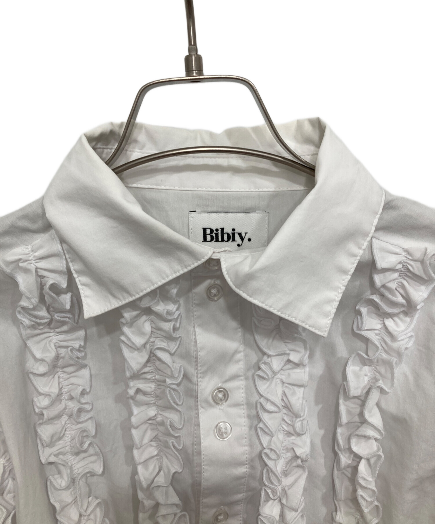 中古・古着通販】Bibiy. (ビビィ) フリルブラウス ホワイト サイズ
