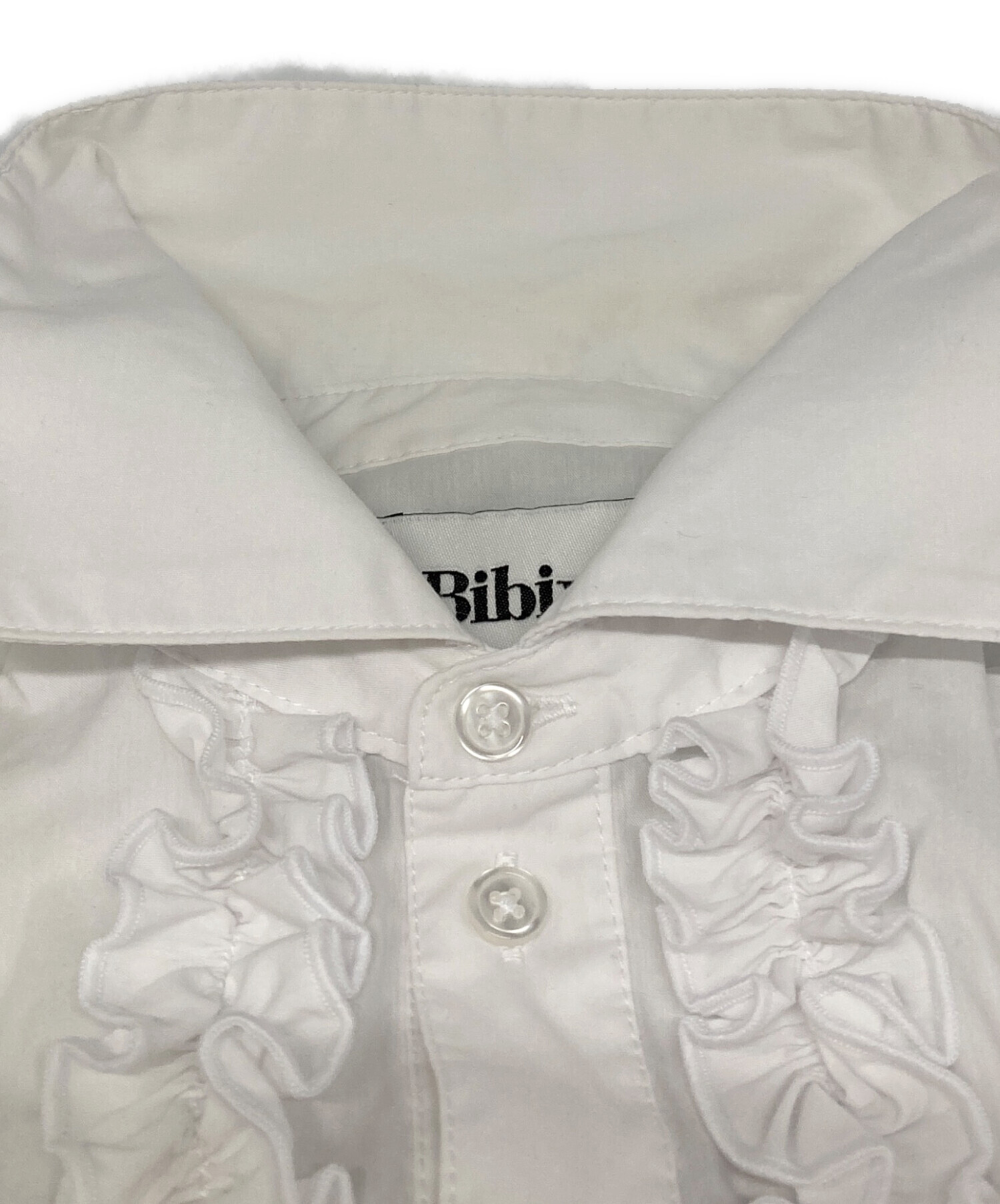 中古・古着通販】Bibiy. (ビビィ) フリルブラウス ホワイト サイズ