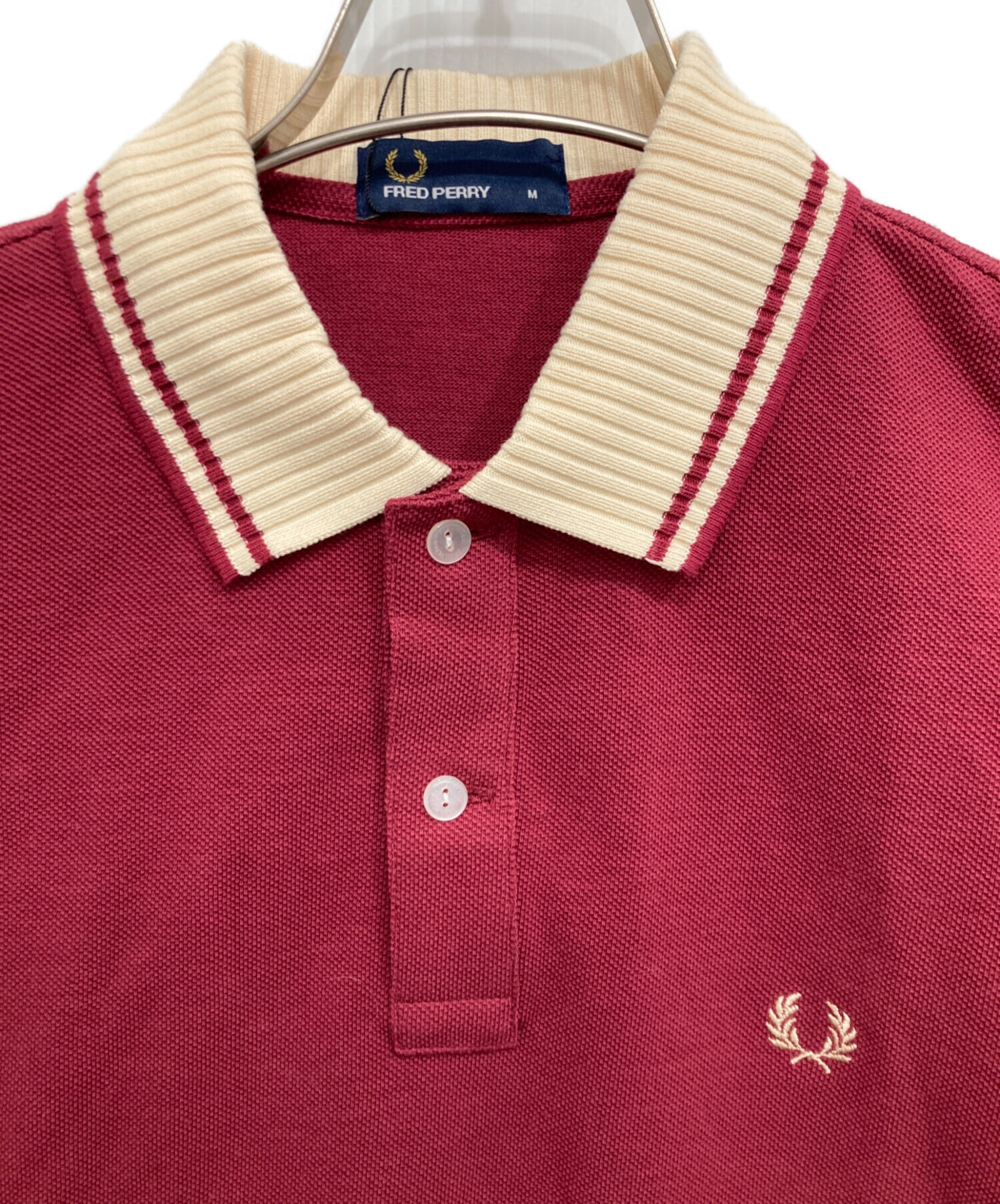 激レア✨FRED PERRY × Peter Blake コラボ ポロシャツ 赤 中古・古着通販】FRED PERRY (フレッドペリー) クラシックリブピケ