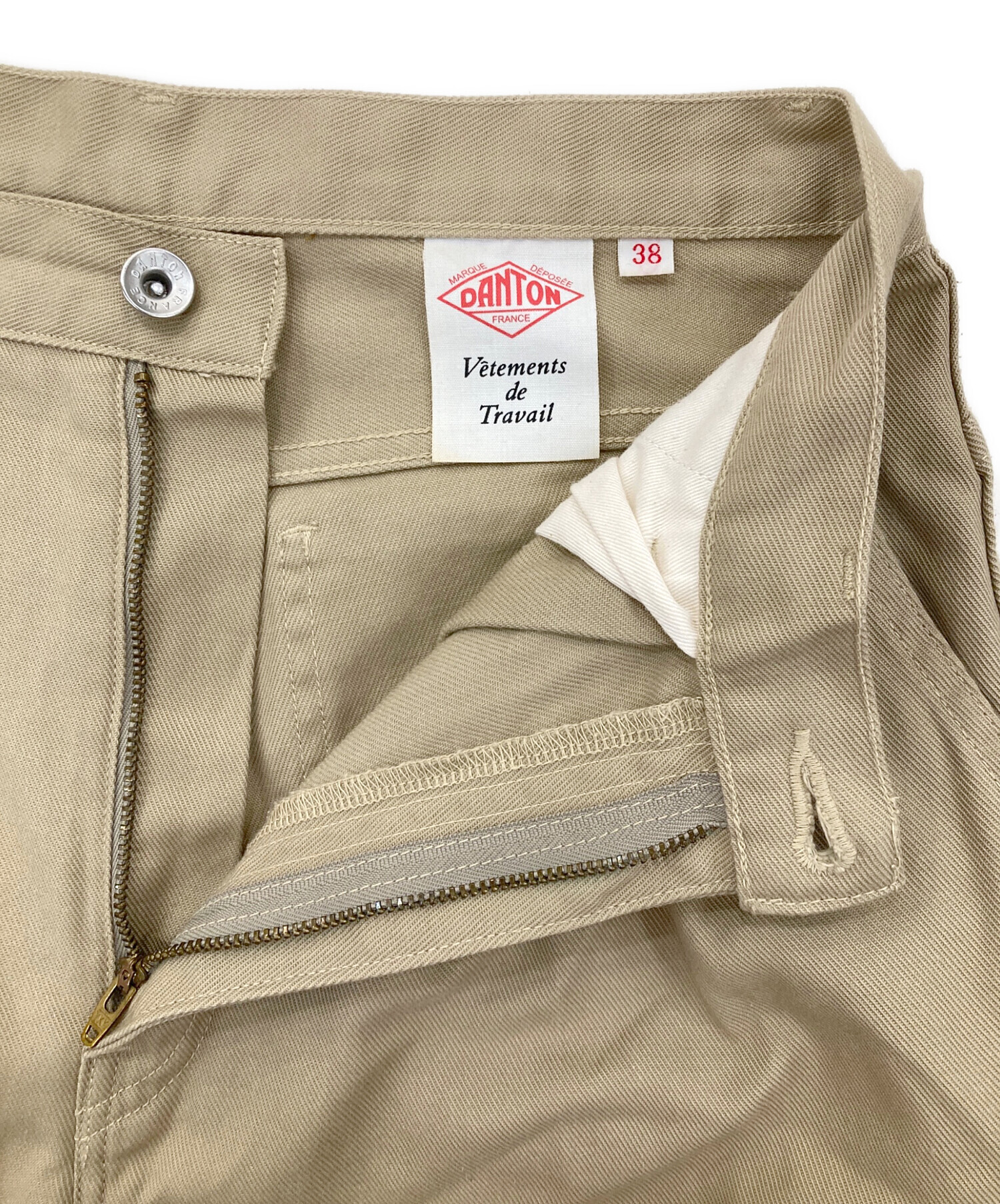 中古・古着通販】DANTON (ダントン) ツータックパンツ ベージュ サイズ