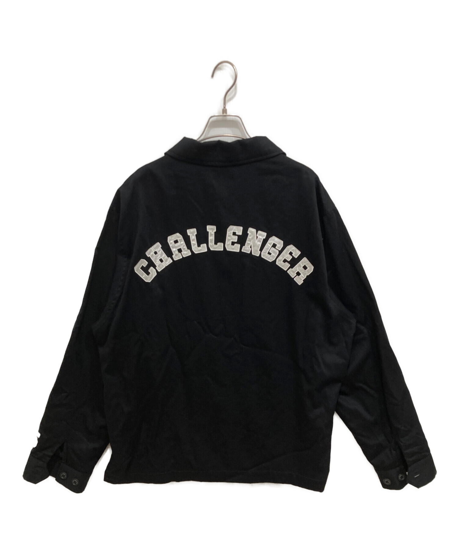 CHALLENGER チャレンジャー ノーカラージャケット ブラックXL 中古・古着通販】CHALLENGER (チャレンジャー) COLLEGE DRIZZLER