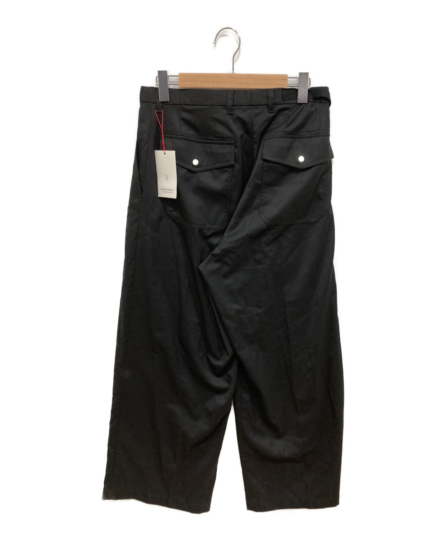 MAISON SPECIAL メゾンスペシャル パンツ（その他） XS 黒 【古着】【中古】【送料無料】 中古・古着通販】MAISON SPECIAL (メゾンスペシャル) T/W Stretch