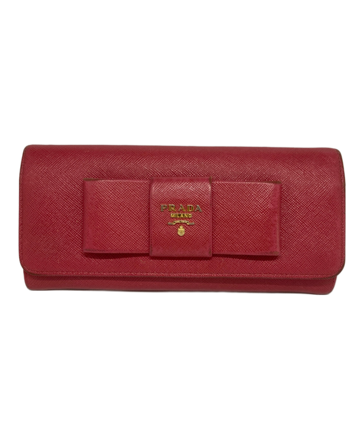 PRADA SAFFIANO FIOCCO 2つ折り財布★ 中古・古着通販】PRADA (プラダ) SAFFIANO FIOCCO/サフィアーノ 長財布