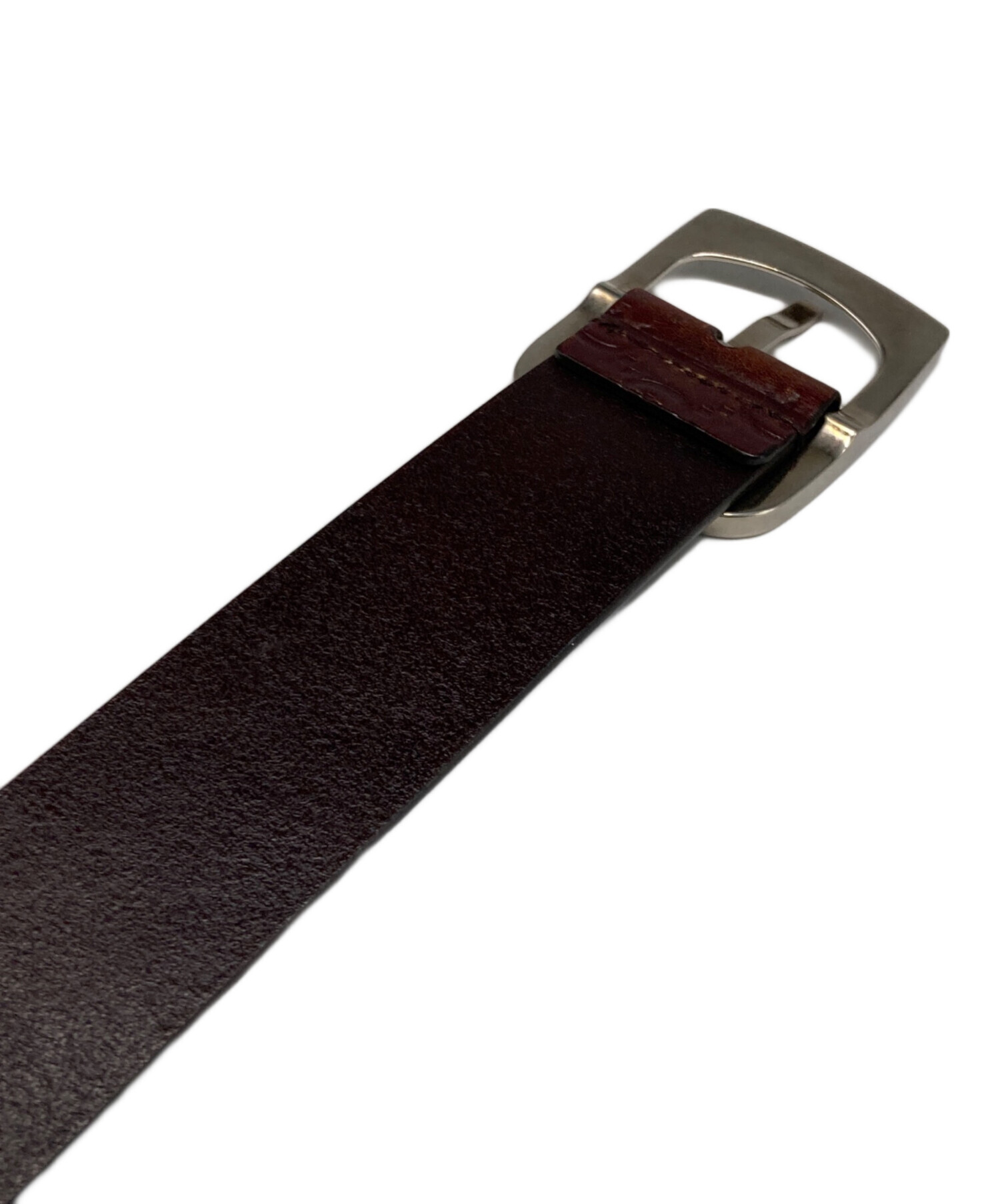 中古・古着通販】GUCCI (グッチ) GG柄グッチシマレザーベルト ブラウン