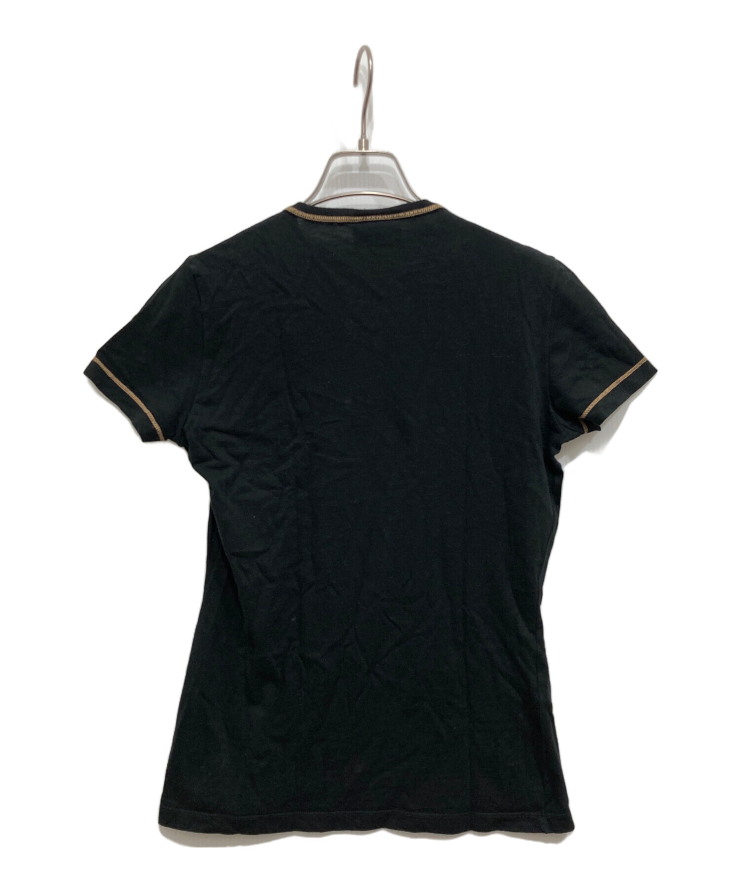 未使用タグ付 フェンディ Tシャツ ブラック 40サイズ カットソー イタリア製 中古・古着通販】FENDI JEANS (フェンディ ジーンズ) ロゴTシャツ