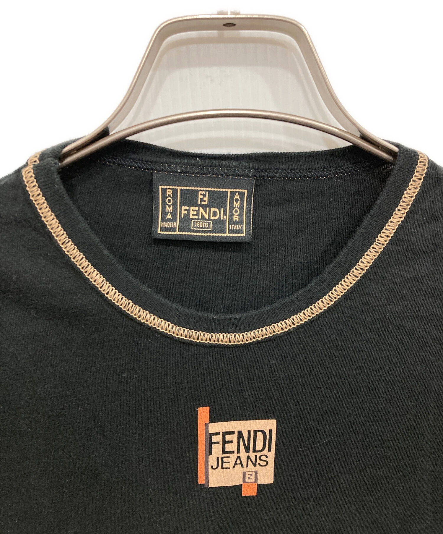中古・古着通販】FENDI JEANS (フェンディ ジーンズ) ロゴTシャツ