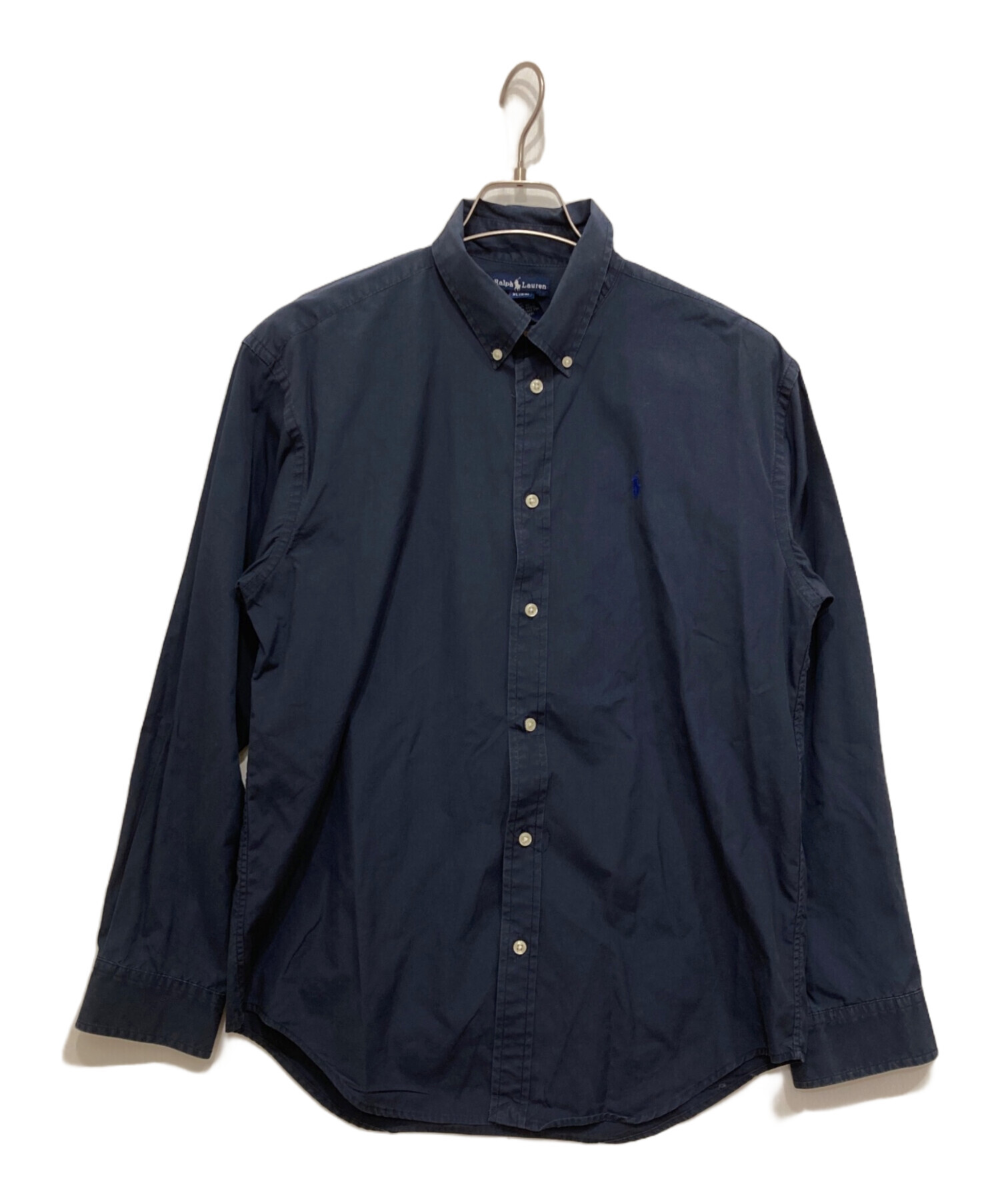ラルフローレン ネイビー　ボタンダウン　長袖シャツ SLIM FIT 【XL】 中古・古着通販】RALPH LAUREN (ラルフローレン) ボタンダウンシャツ