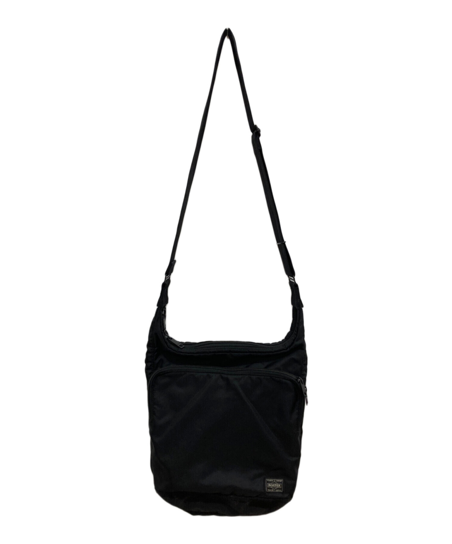 【USED】PORTER フラッシュシリーズ ショルダーバッグ 中古・古着通販】PORTER (ポーター) FLASH SHOULDER BAG ブラック
