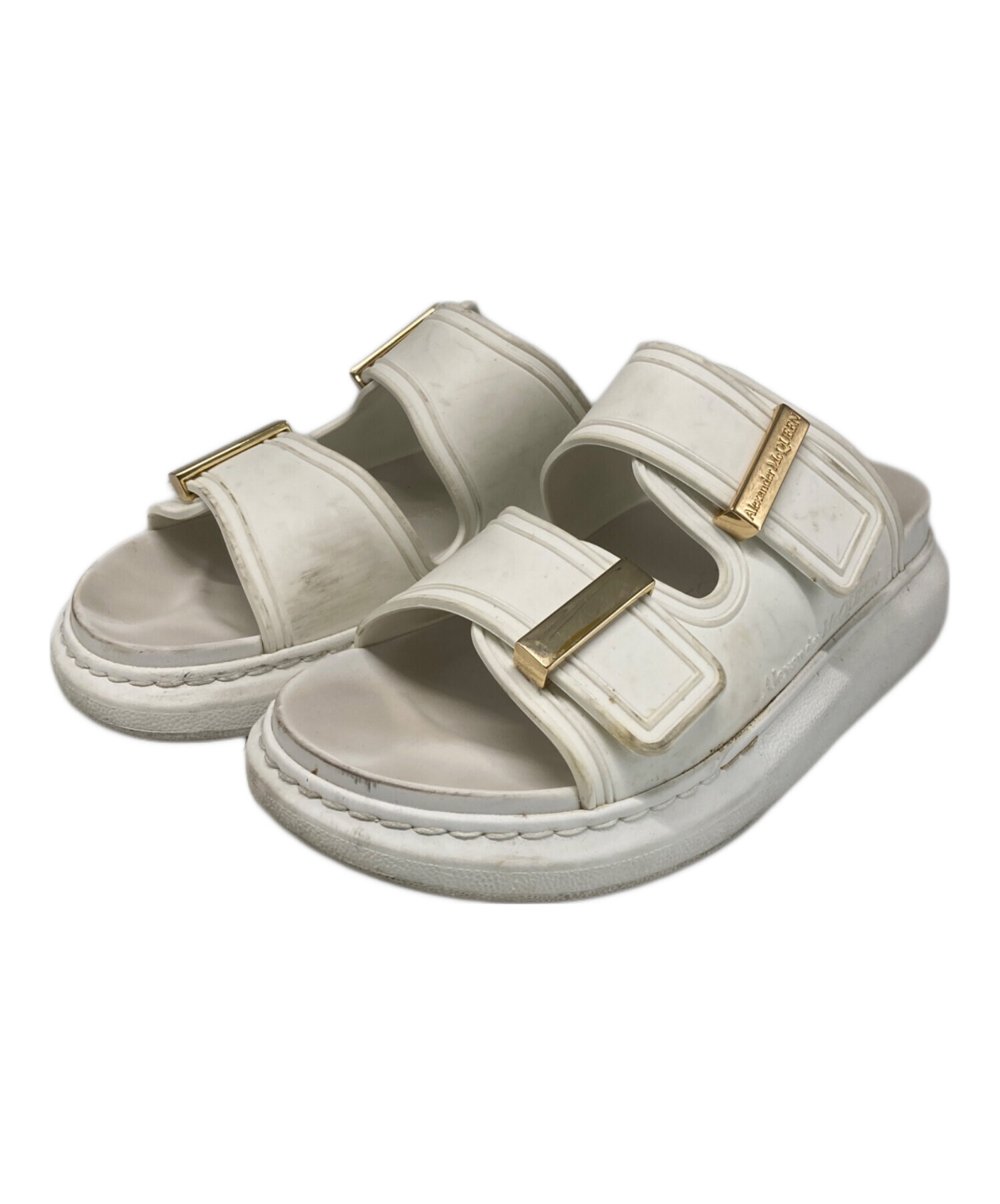 アレキサンダーマックイーン ストラップレザーサンダル 37 ハイヒール 中古・古着通販】ALEXANDER McQUEEN (アレキサンダーマックイーン
