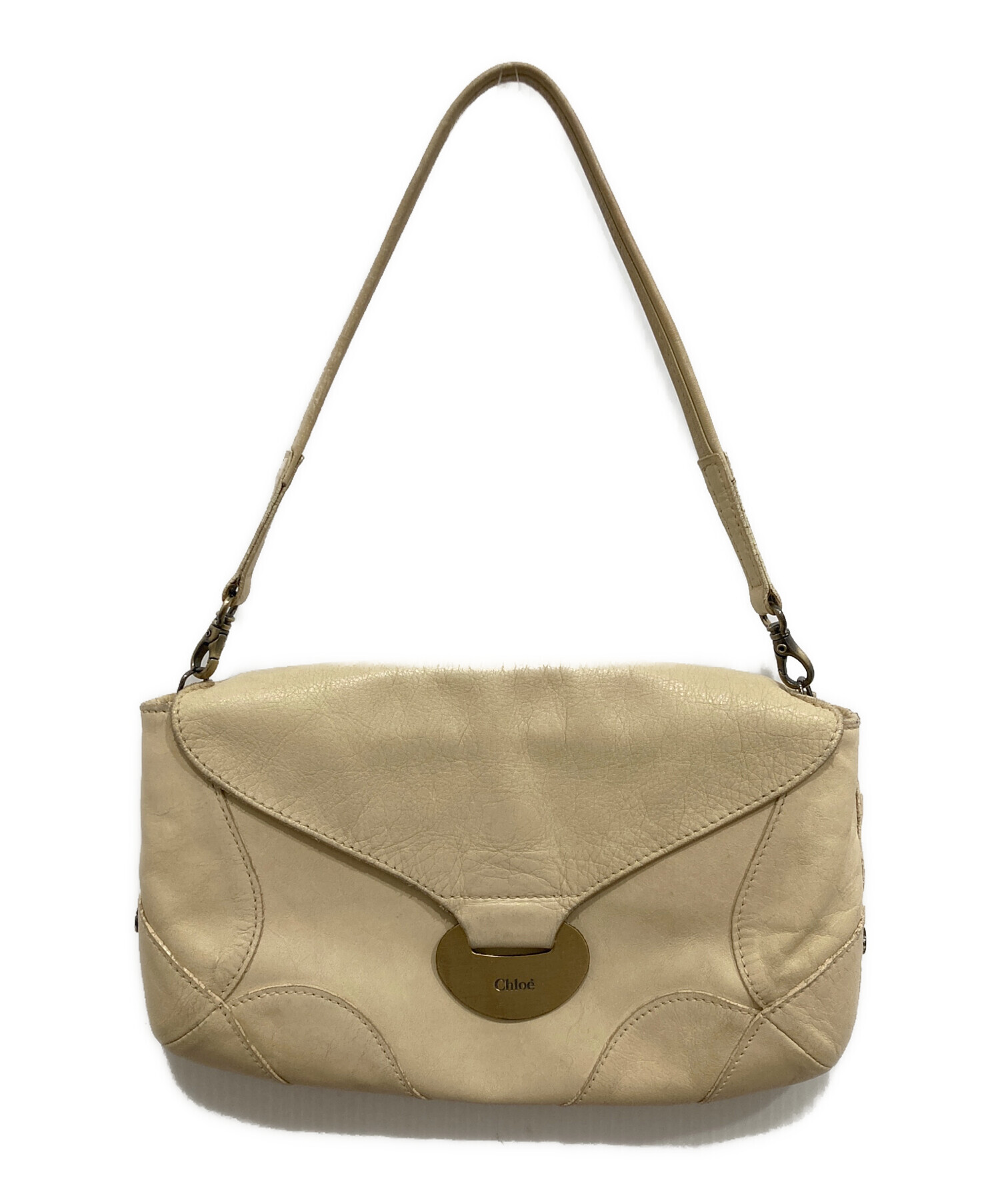 中古・古着通販】Chloe (クロエ) ロゴプレートレザーワンショルダー