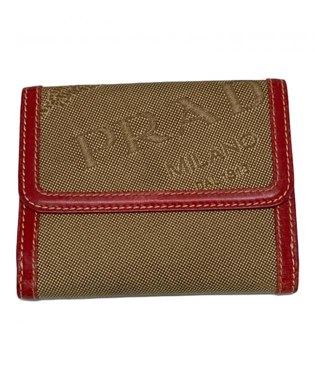 中古・古着通販】PRADA (プラダ) ジャガード2つ折り財布 ブラウン
