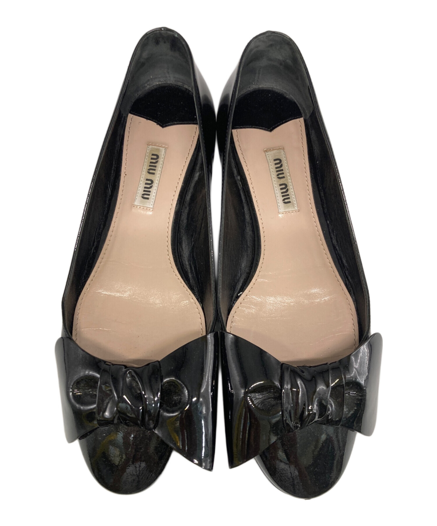 中古・古着通販】MIU MIU (ミュウミュウ) エナメルリボンパンプス