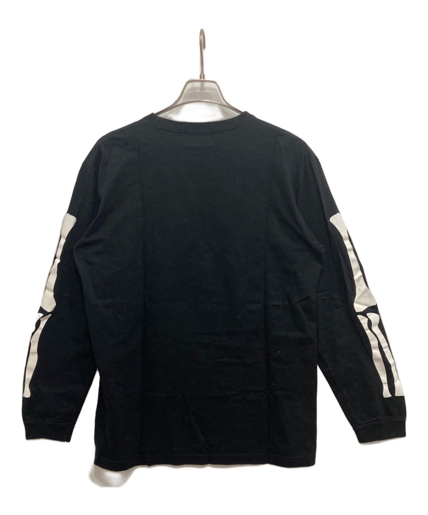 中古・古着通販】VANSON (バンソン) BONE L/S TEE ブラック サイズ:L