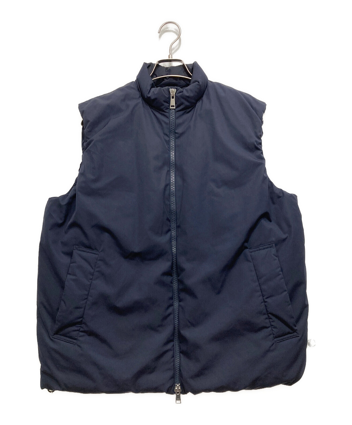 Orcival ネイビー ダウンベスト 中古・古着通販】ORCIVAL (オーシバル) POLYESTER TAFFETA DOWN STAND