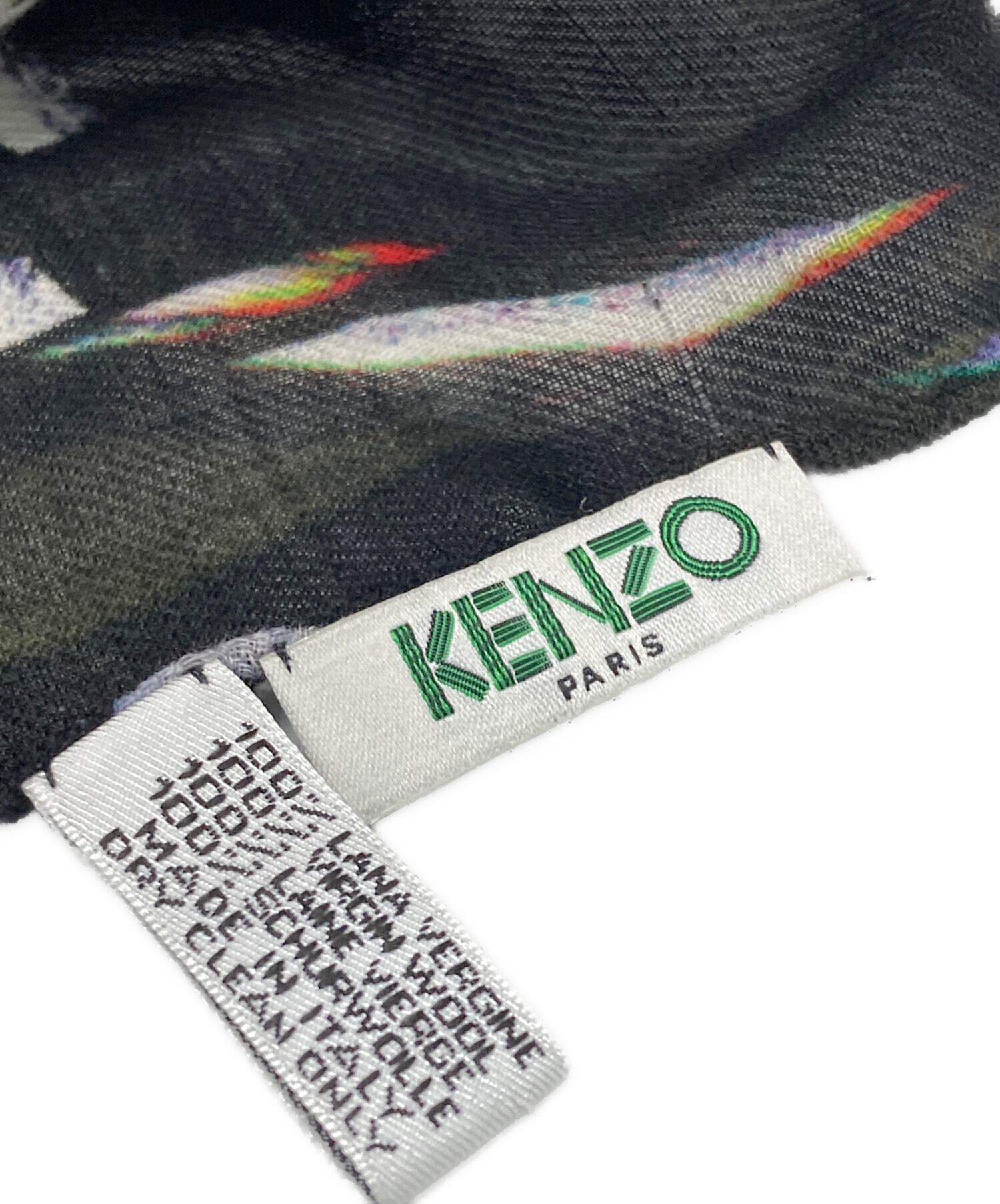KENZO 上品なストール 新品タグ付きです 中古・古着通販】KENZO (ケンゾー) 大判ストール レッド×ブラック