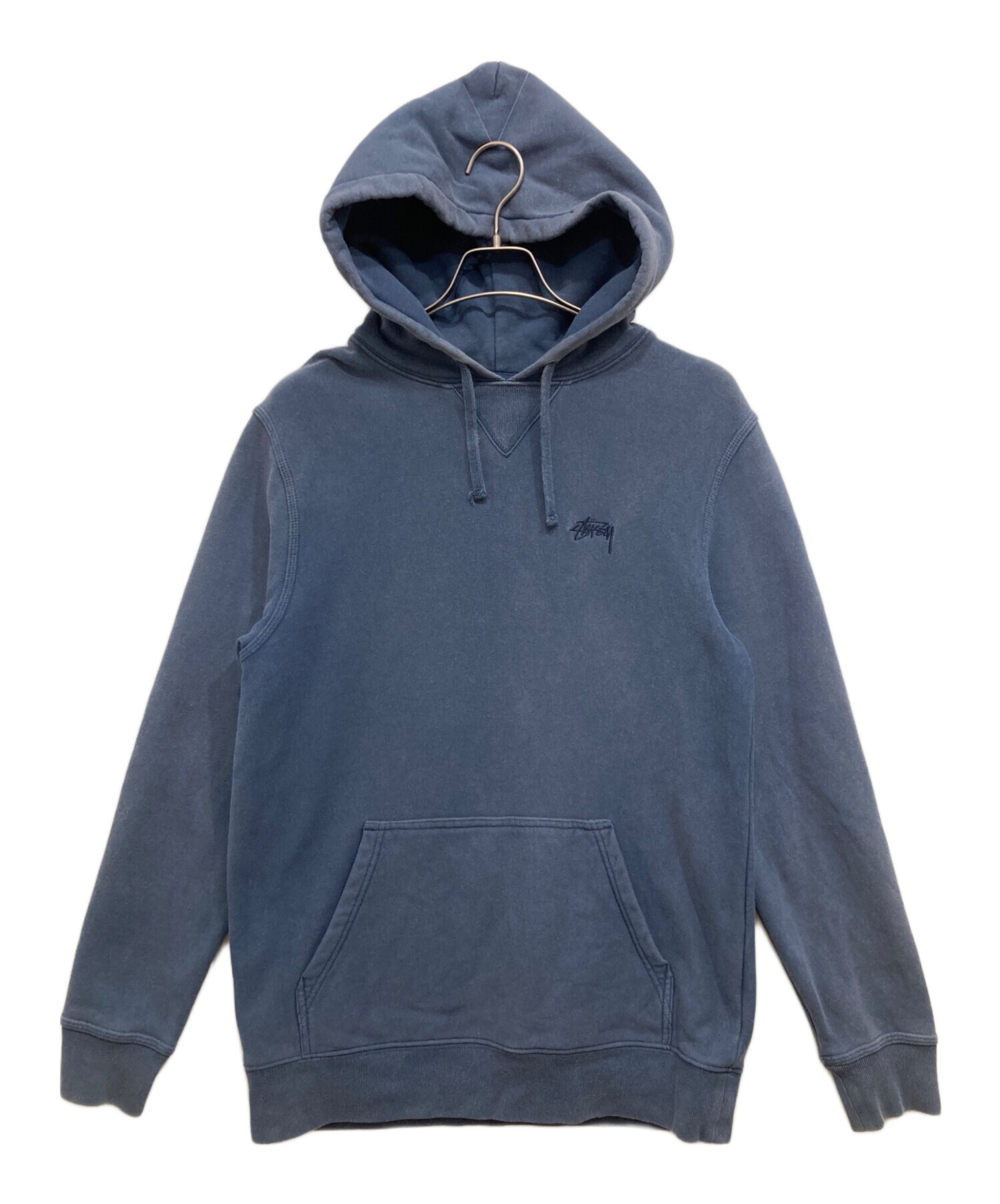 STUSSY ステューシー パーカー S 紺 【古着】【中古】【送料無料】 中古・古着通販】stussy (ステューシー) ストックロゴ前Vプルオーバー
