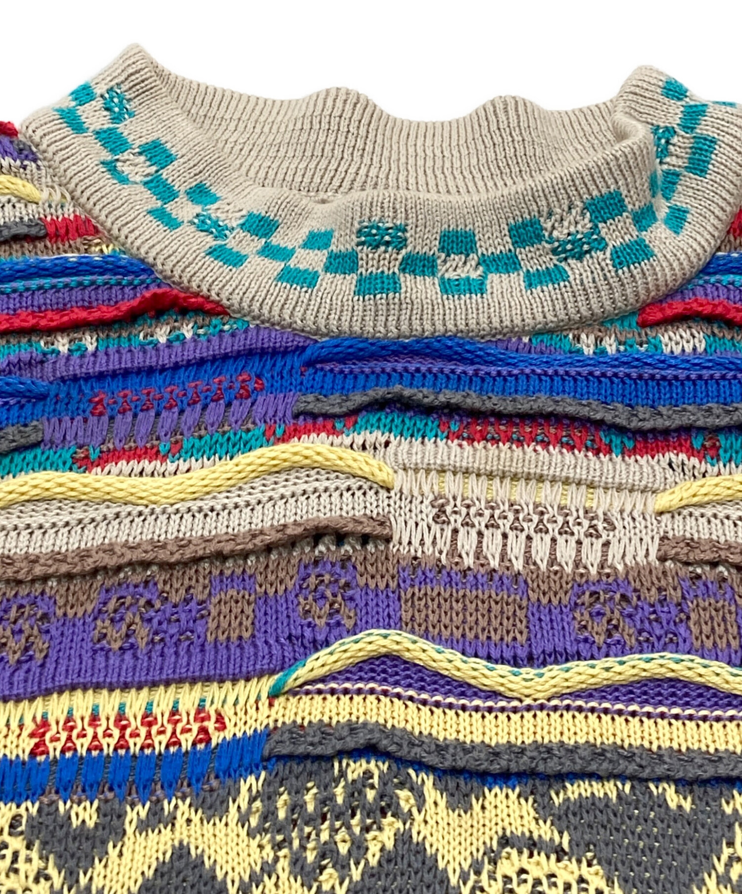 中古・古着通販】Coogi (クージー) マルチカラー3Dニット マルチカラー