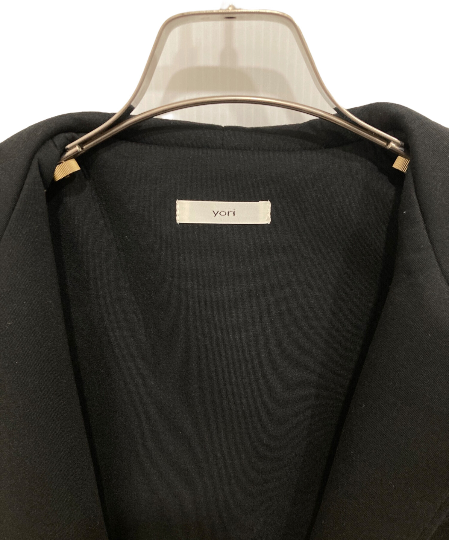 【美品】 yori ヨリ ボンディングロングジレ 中古・古着通販】yori (ヨリ) ボンディングロングジレ ブラック サイズ