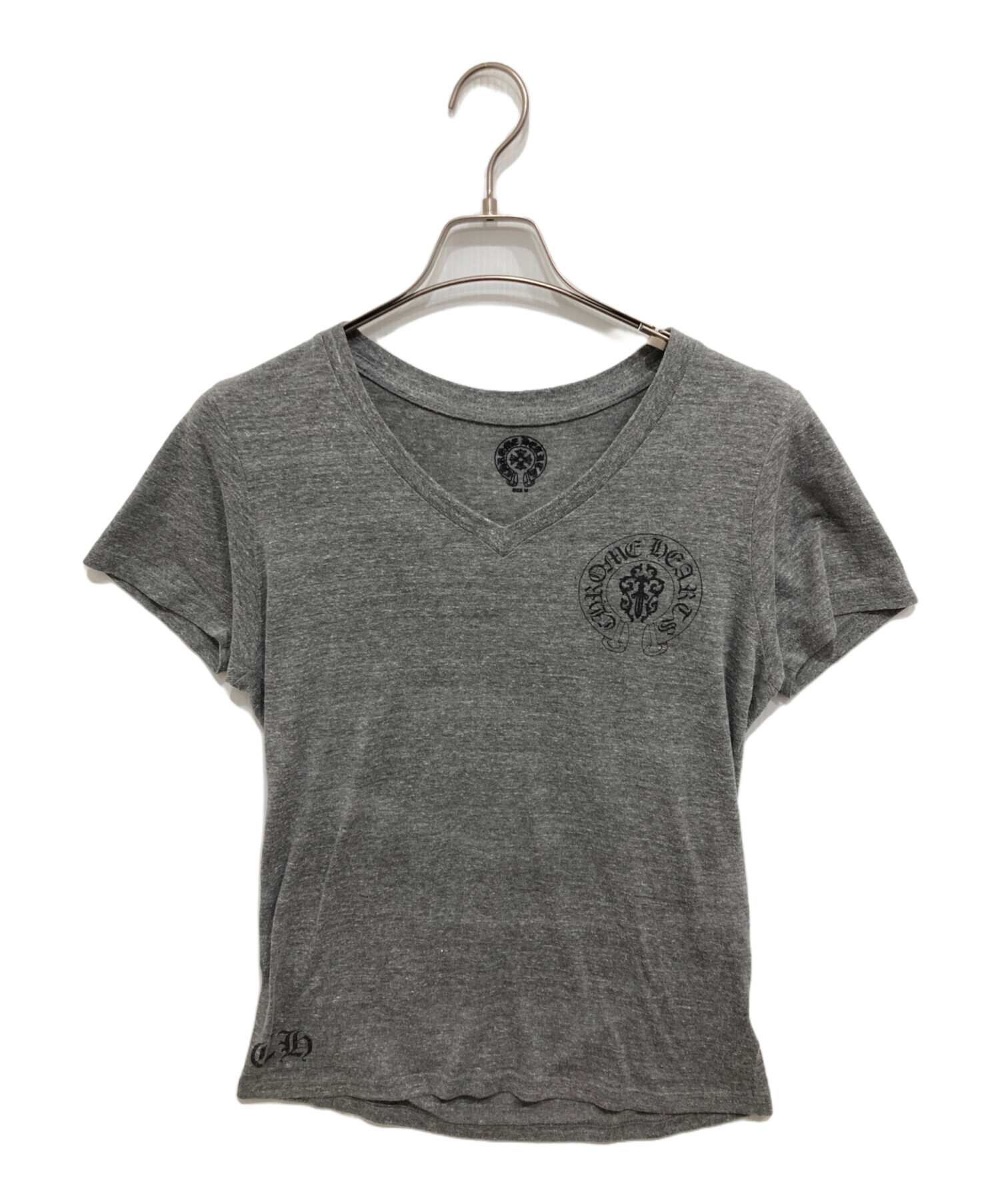 クロムハーツグレー Vネック Tシャツ クロムハーツグレー Vネック Tシャツ CHROME HEARTS Vネック Tシャツ