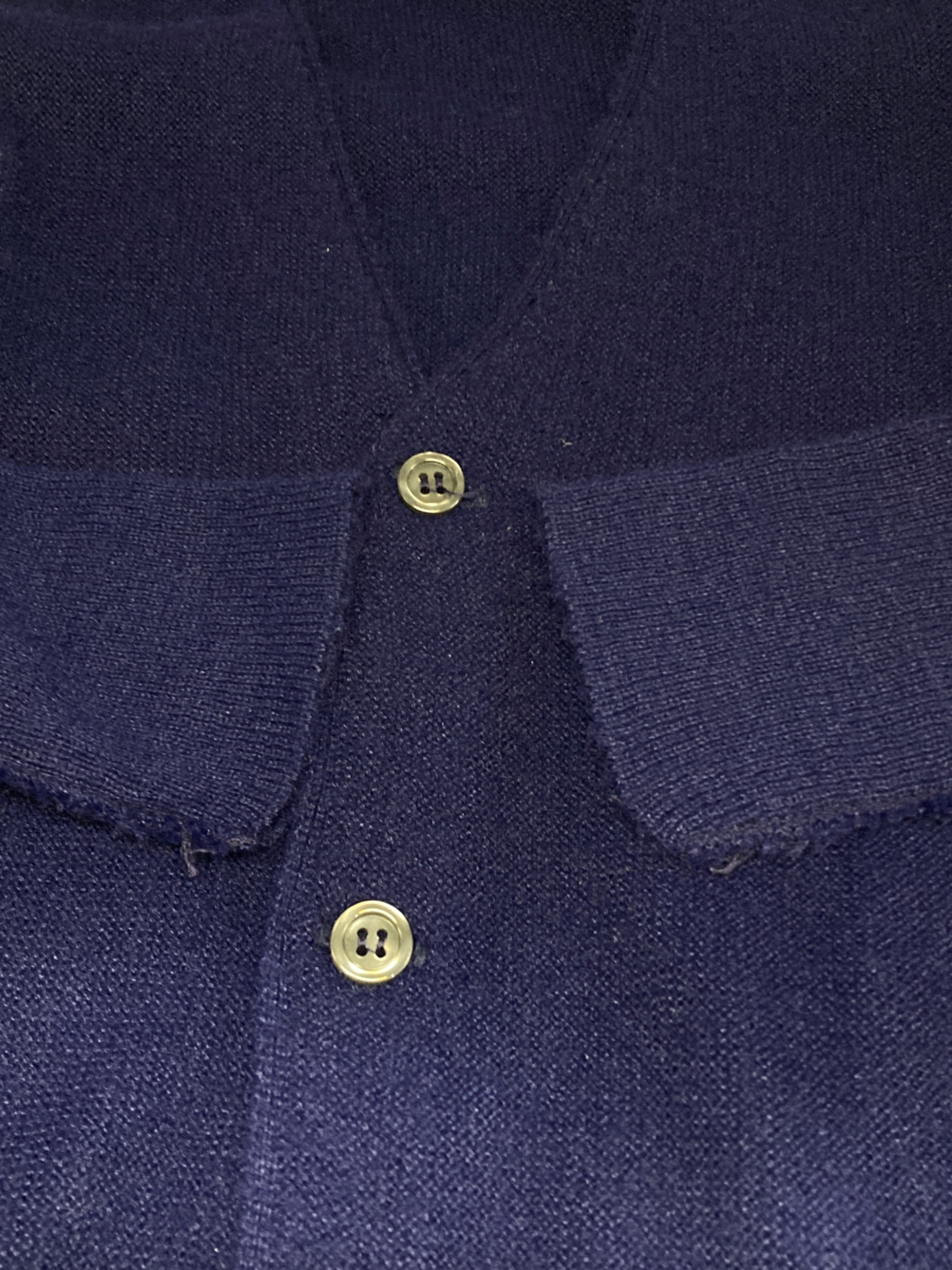 中古・古着通販】LACOSTE (ラコステ) 70'sニットカーディガン ネイビー