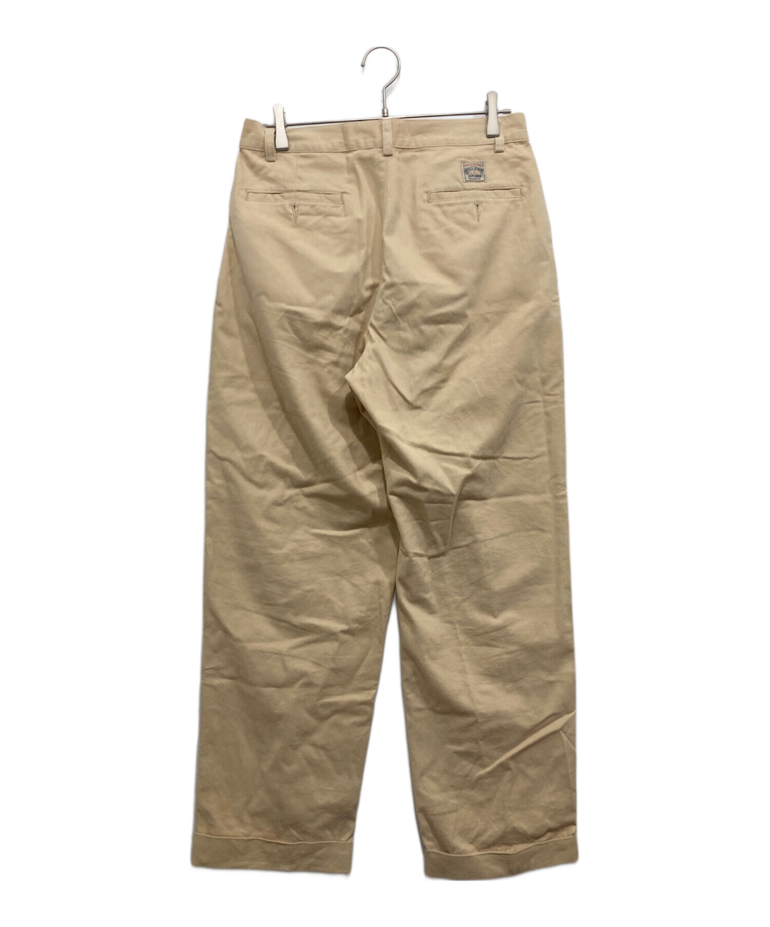 RRL RALPH LAUREN チノパン ベージュ 中古・古着通販】POLO RALPH LAUREN (ポロ・ラルフローレン) 2タック
