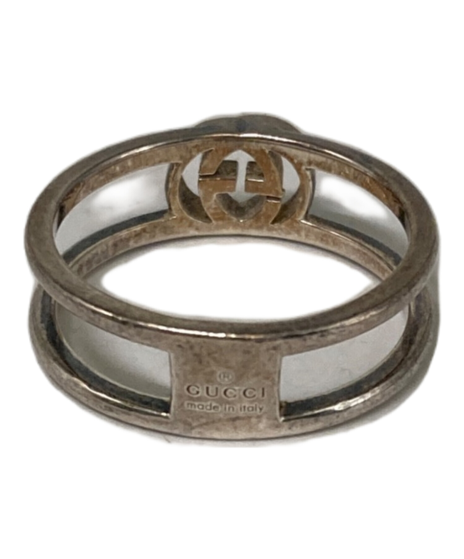 中古・古着通販】GUCCI (グッチ) インターロッキングGリング シルバー