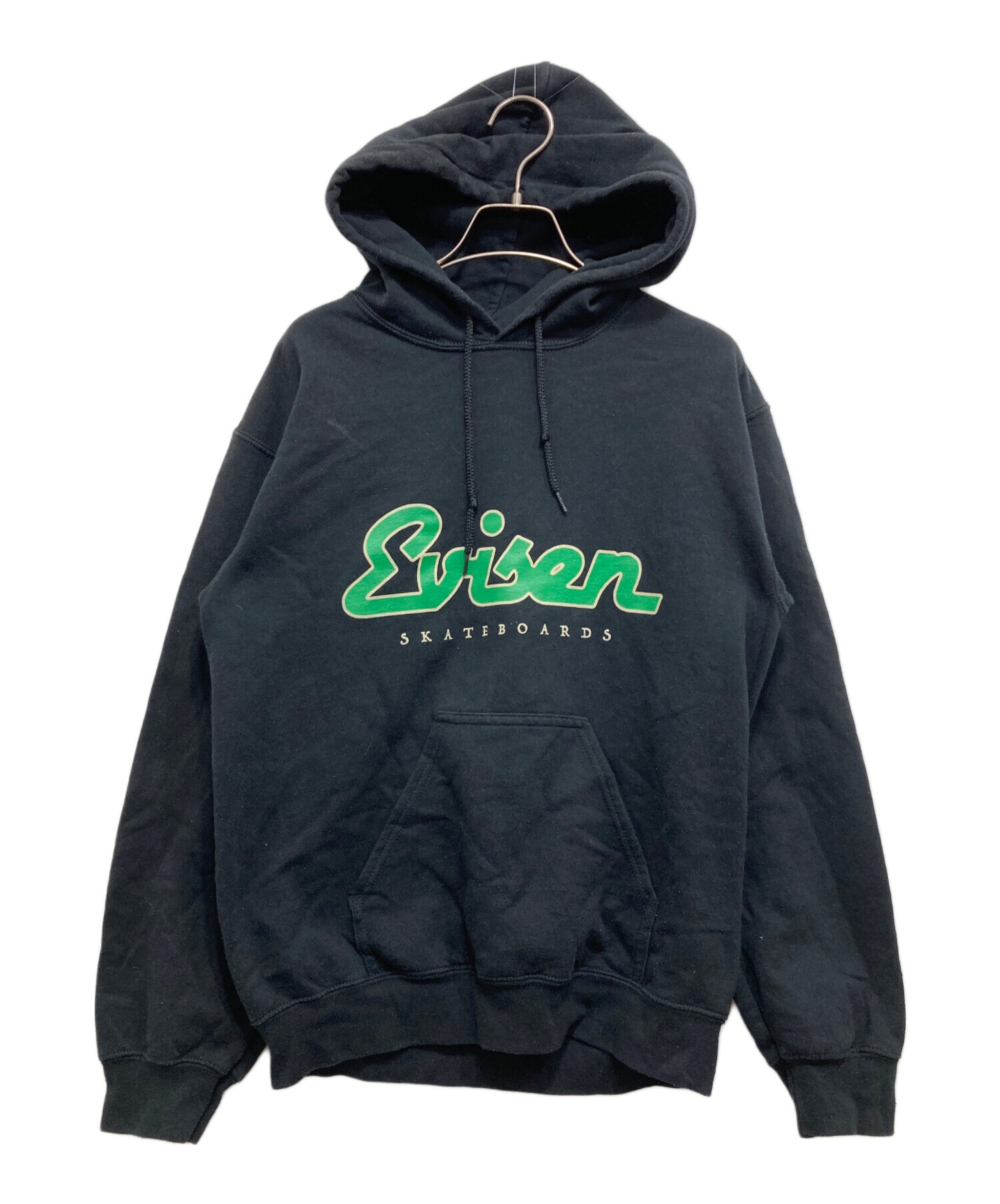 中古・古着通販】EVISEN (エビセン) ロゴプリントパーカー ブラック