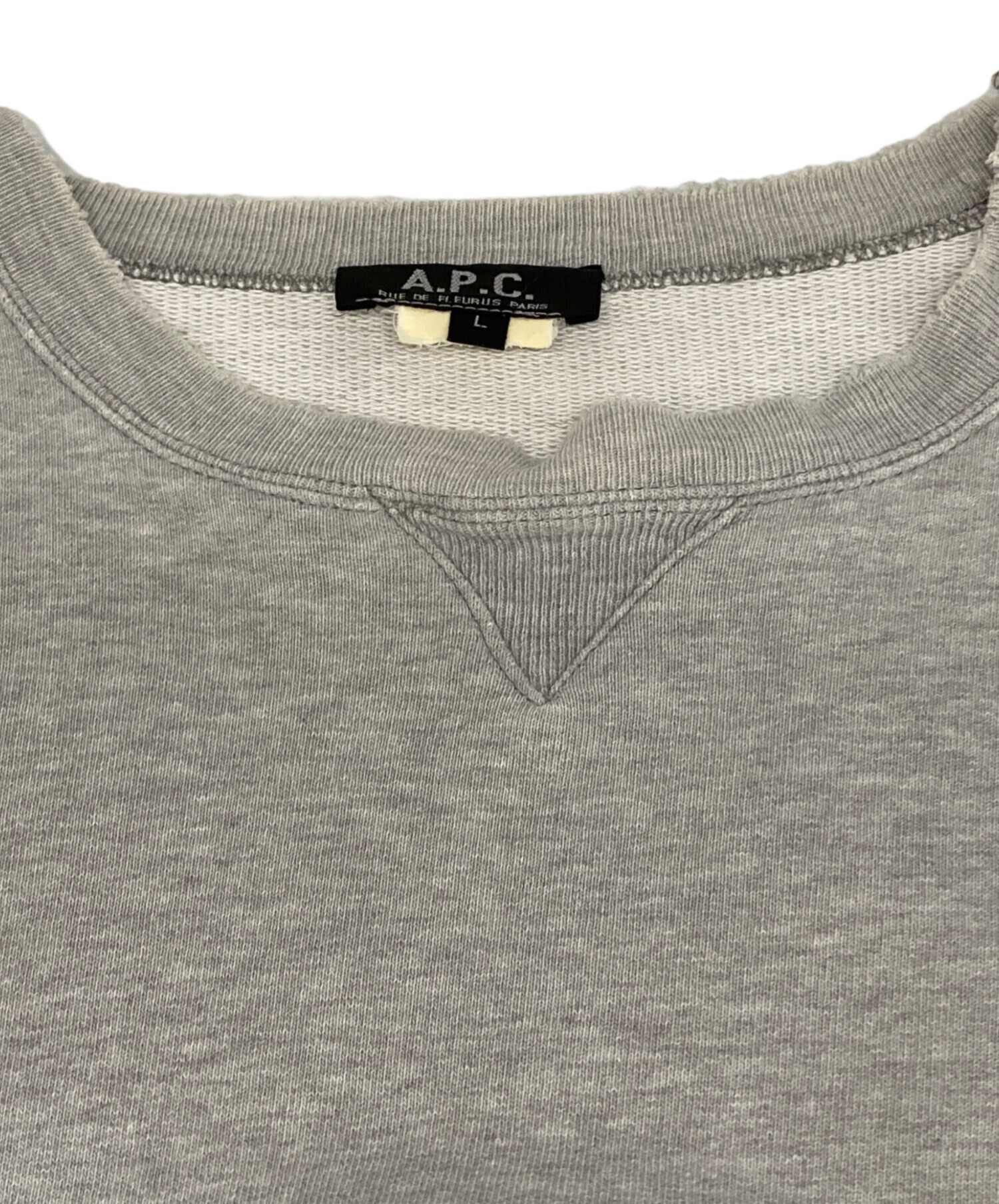 A.P.C. クルーネックスウェット グレー L メーカー公式ストア