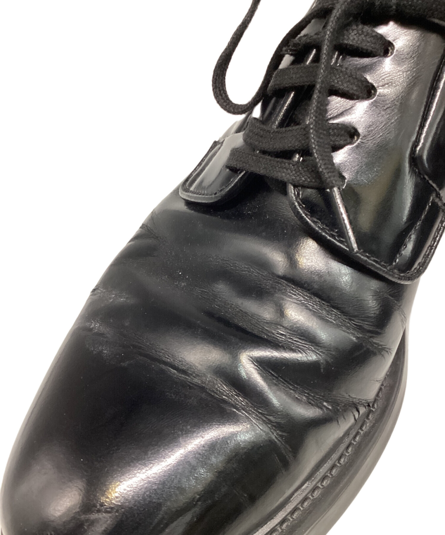 中古・古着通販】PRADA (プラダ) プレーントゥダービーシューズ