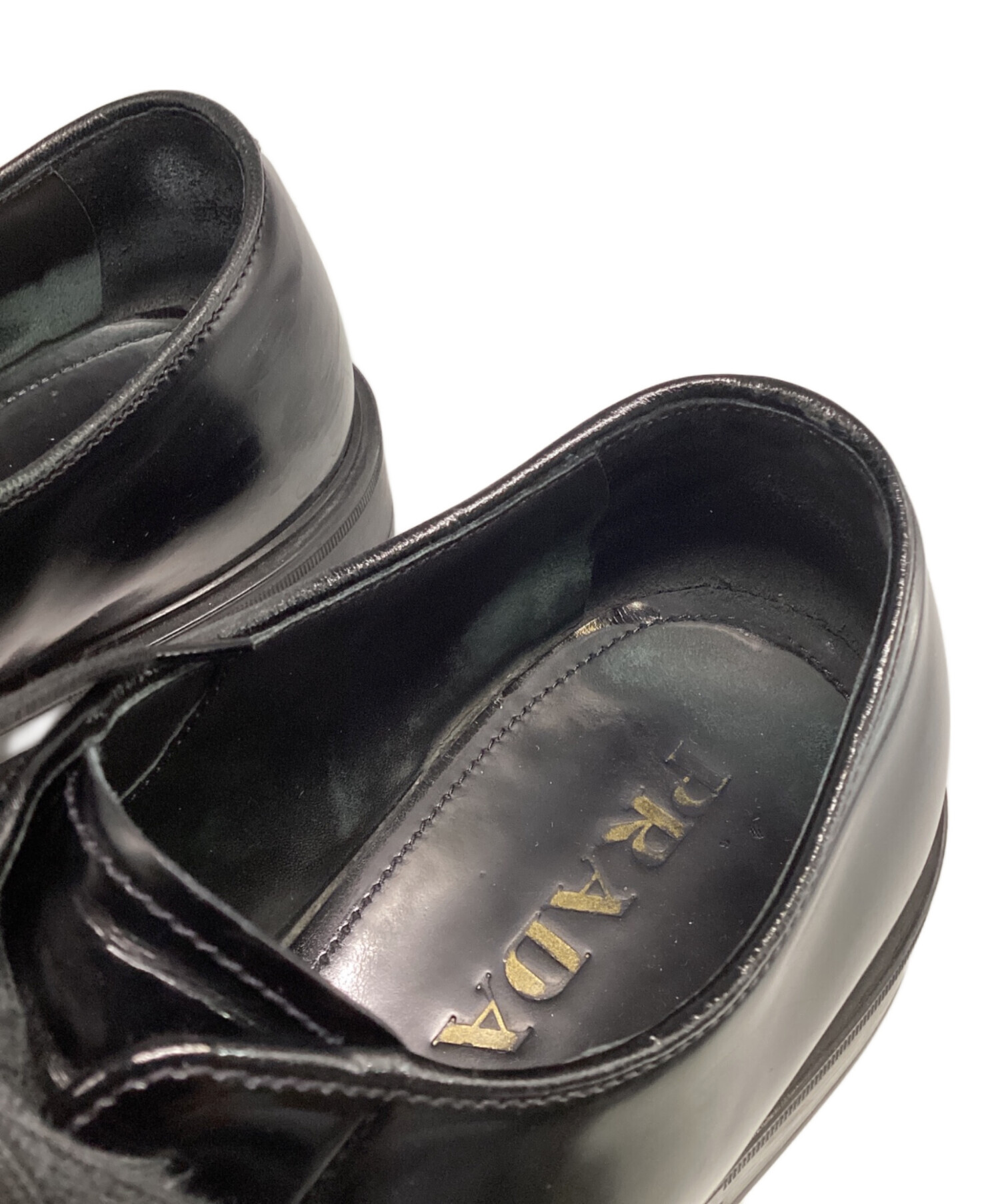 中古・古着通販】PRADA (プラダ) プレーントゥダービーシューズ