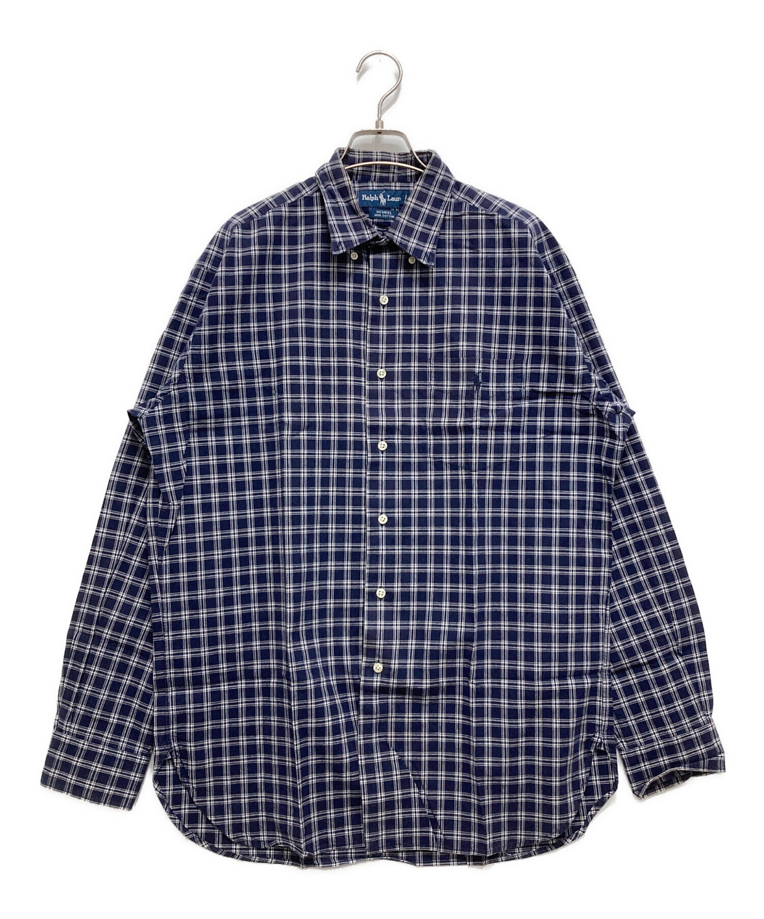 Ralph Lauren ネイビー チェック プルオーバー 中古・古着通販】POLO RALPH LAUREN (ポロ・ラルフローレン) チェック