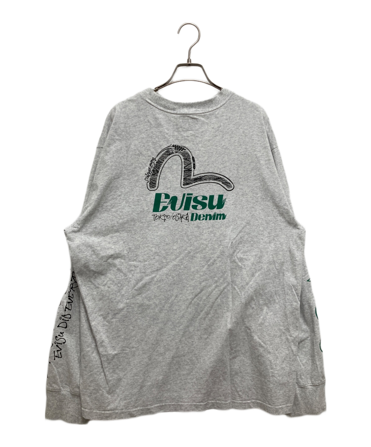 EVISU エヴィス 半袖Tシャツ グレー 中古・古着通販】EVISU (エヴィス) Seagull Print Fashion fit
