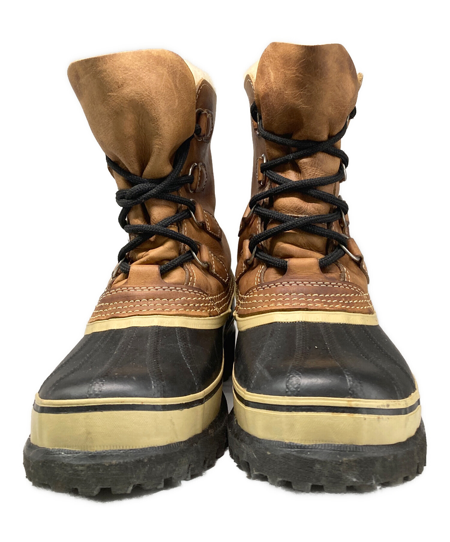最終処分 SOREL カリブー made in  25cm ベージュ 中古・古着通販】SOREL (ソレル) caribou/スノーブーツ ベージュ